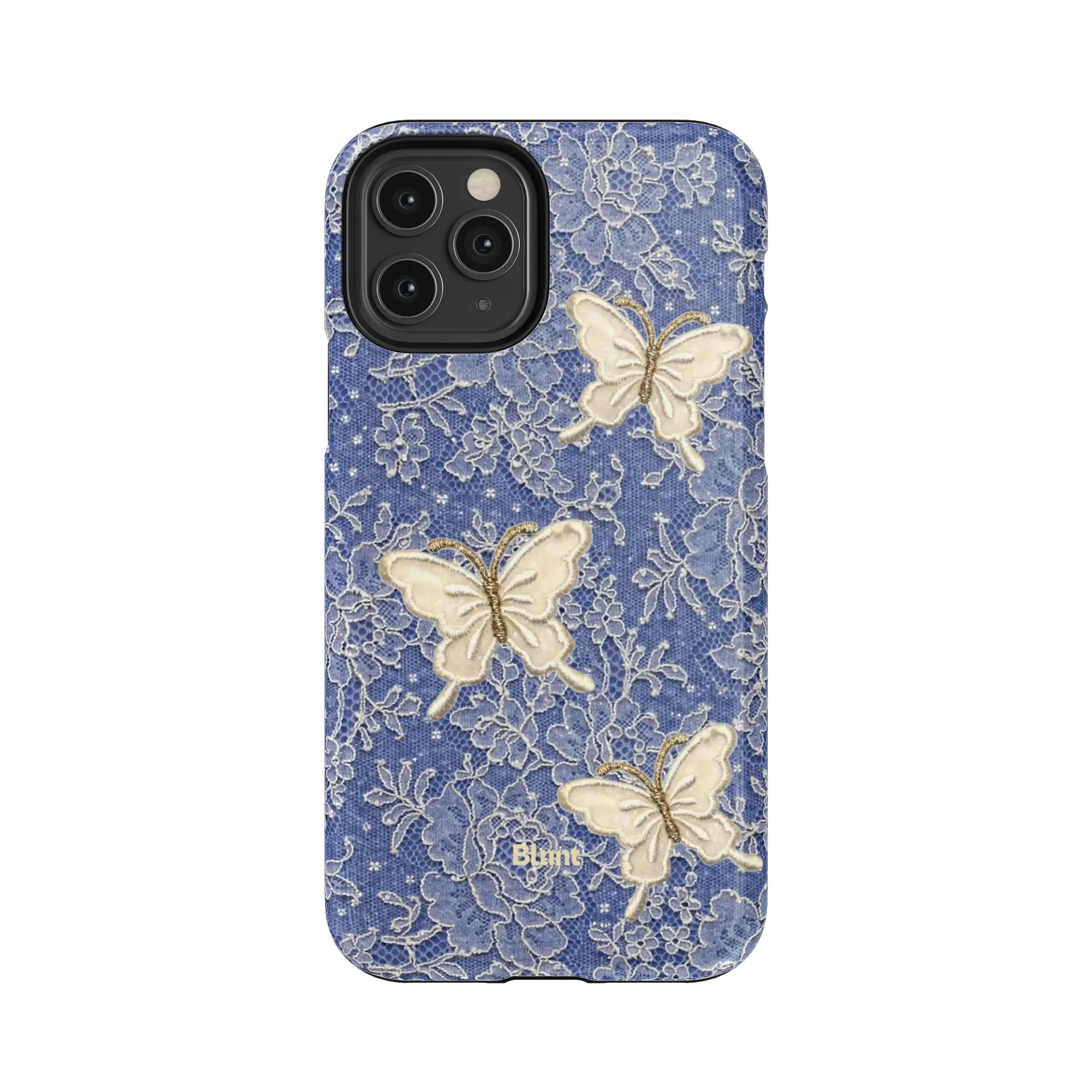 Blue Lace Butterfly iPhone Case - Image 26