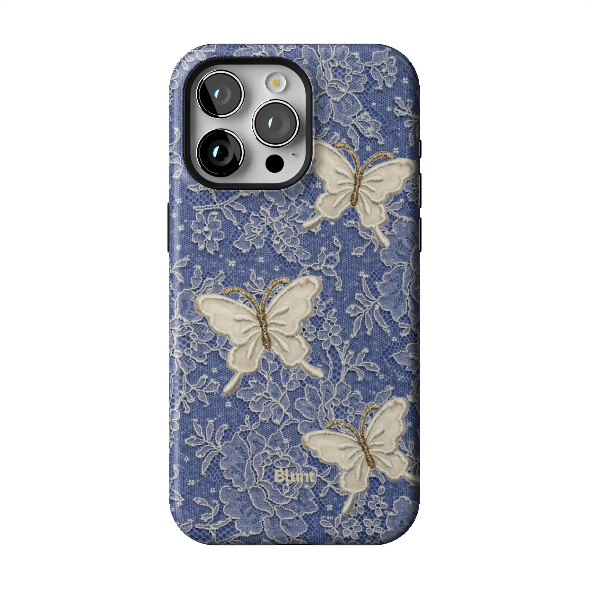Blue Lace Butterfly iPhone Case - Image 42