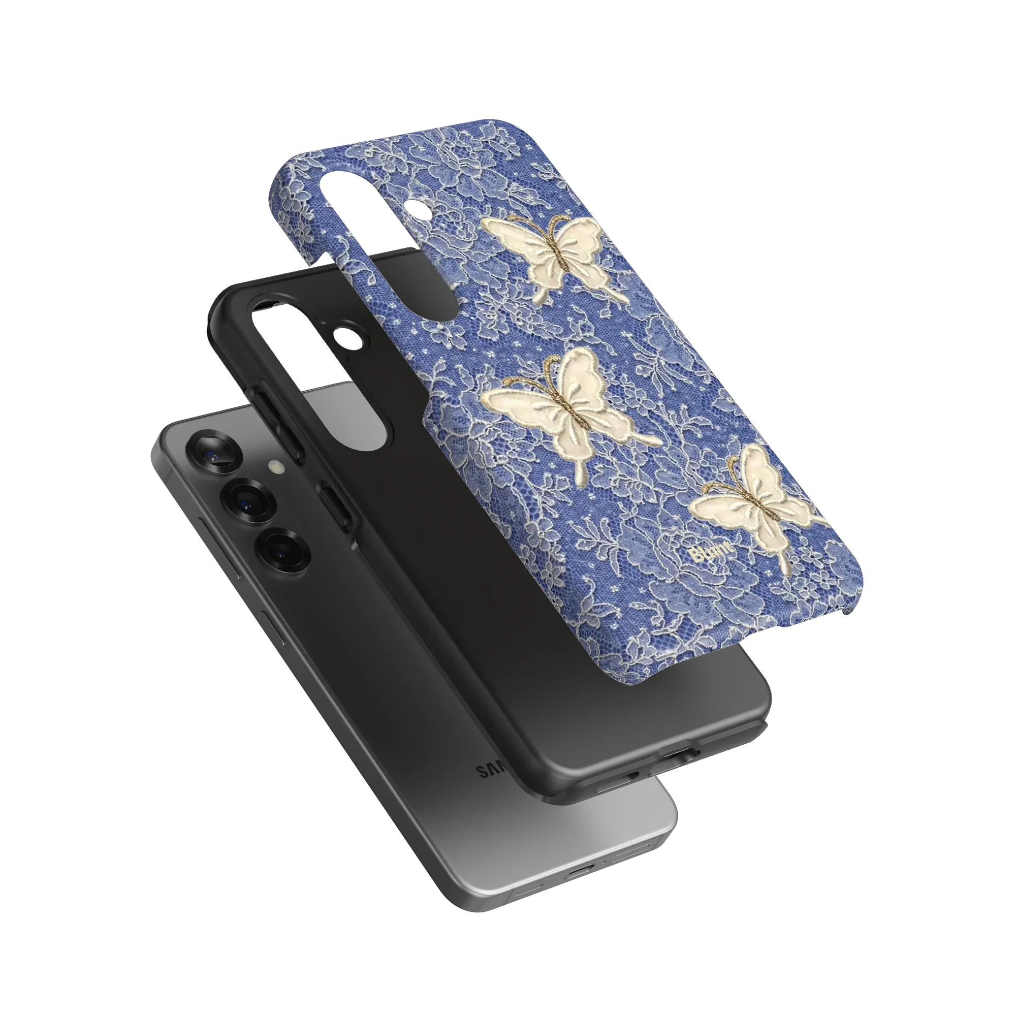 Blue Lace Butterfly Samsung Case - Image 14