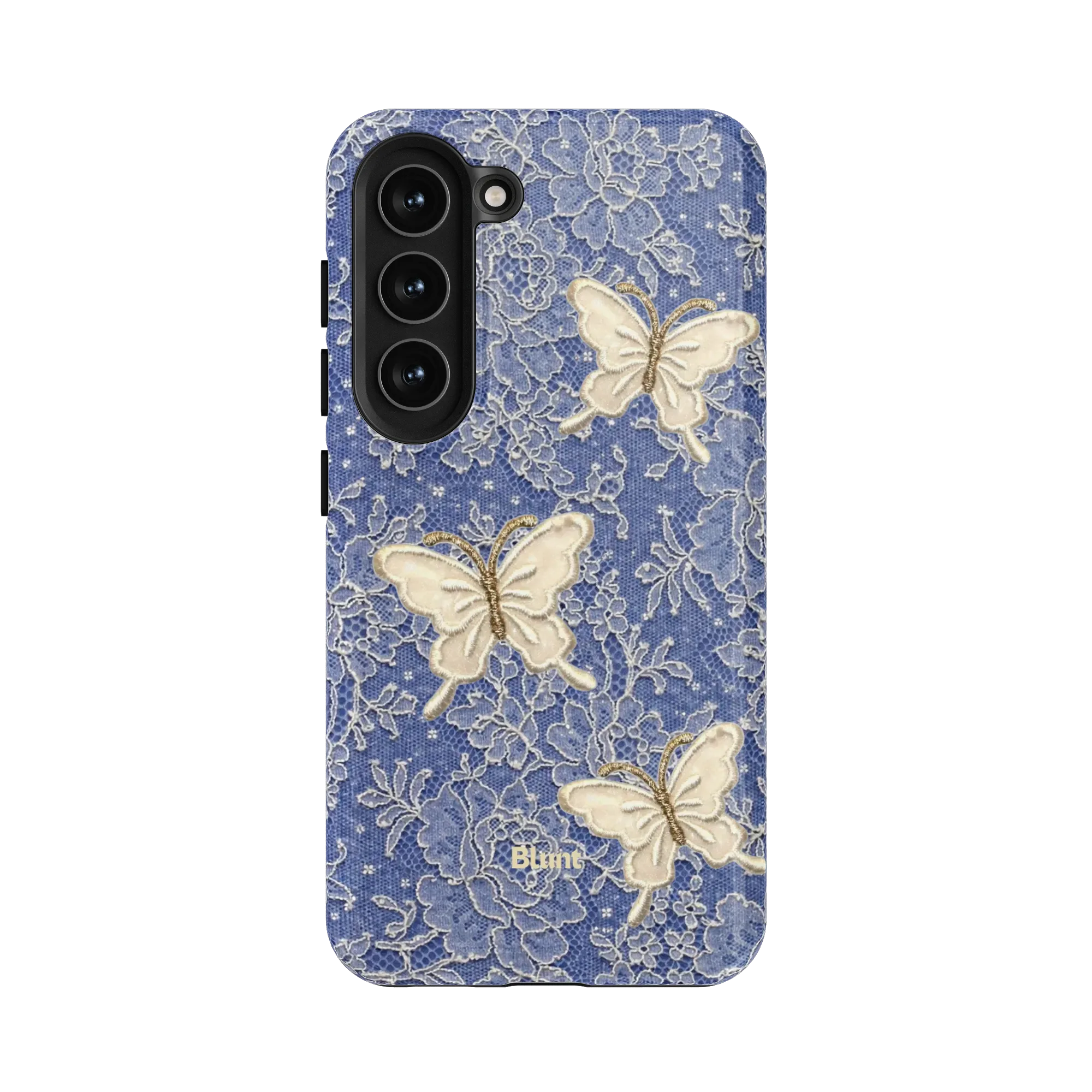 Blue Lace Butterfly Samsung Case - Image 7