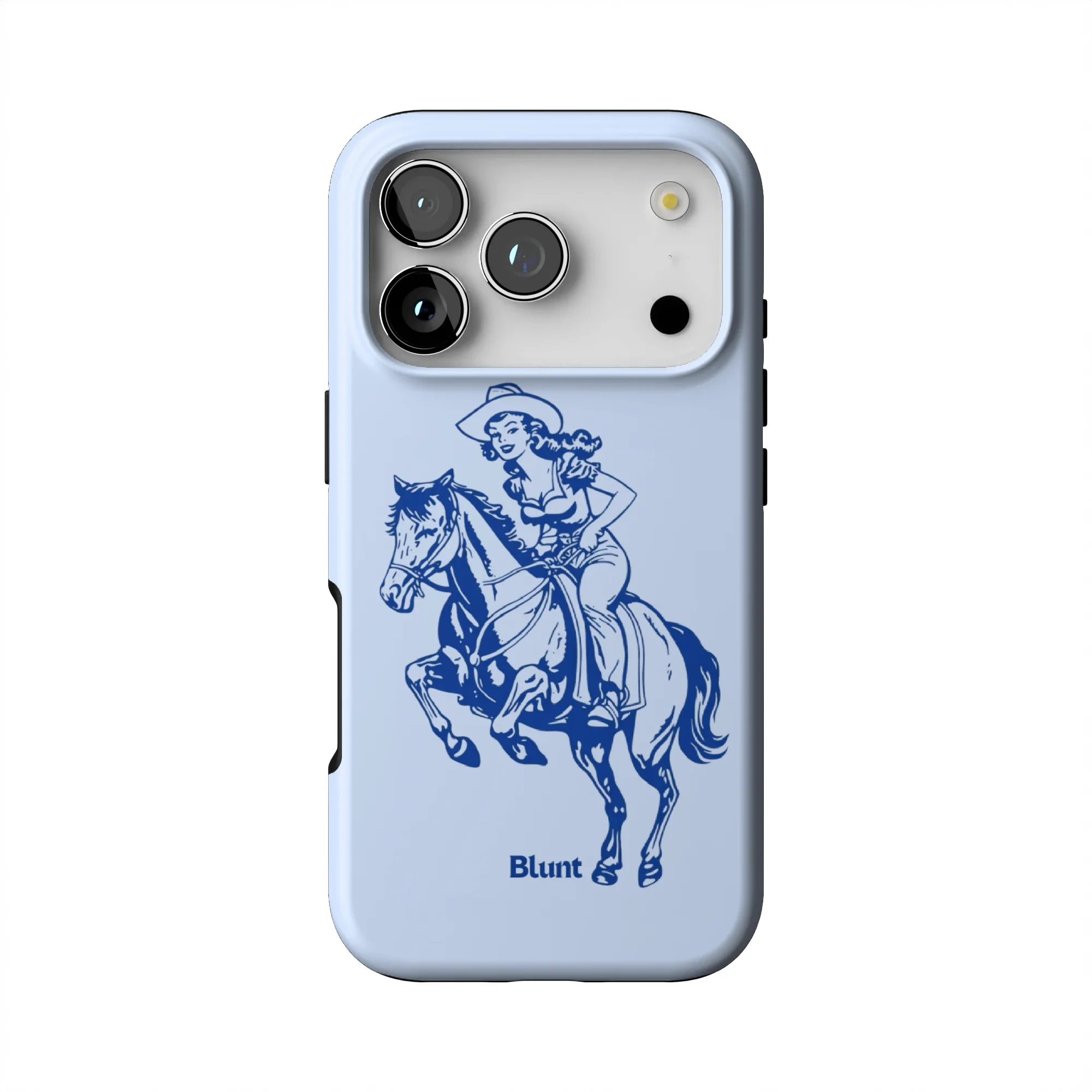 Blue Lasso Lady iPhone Case - Image 2