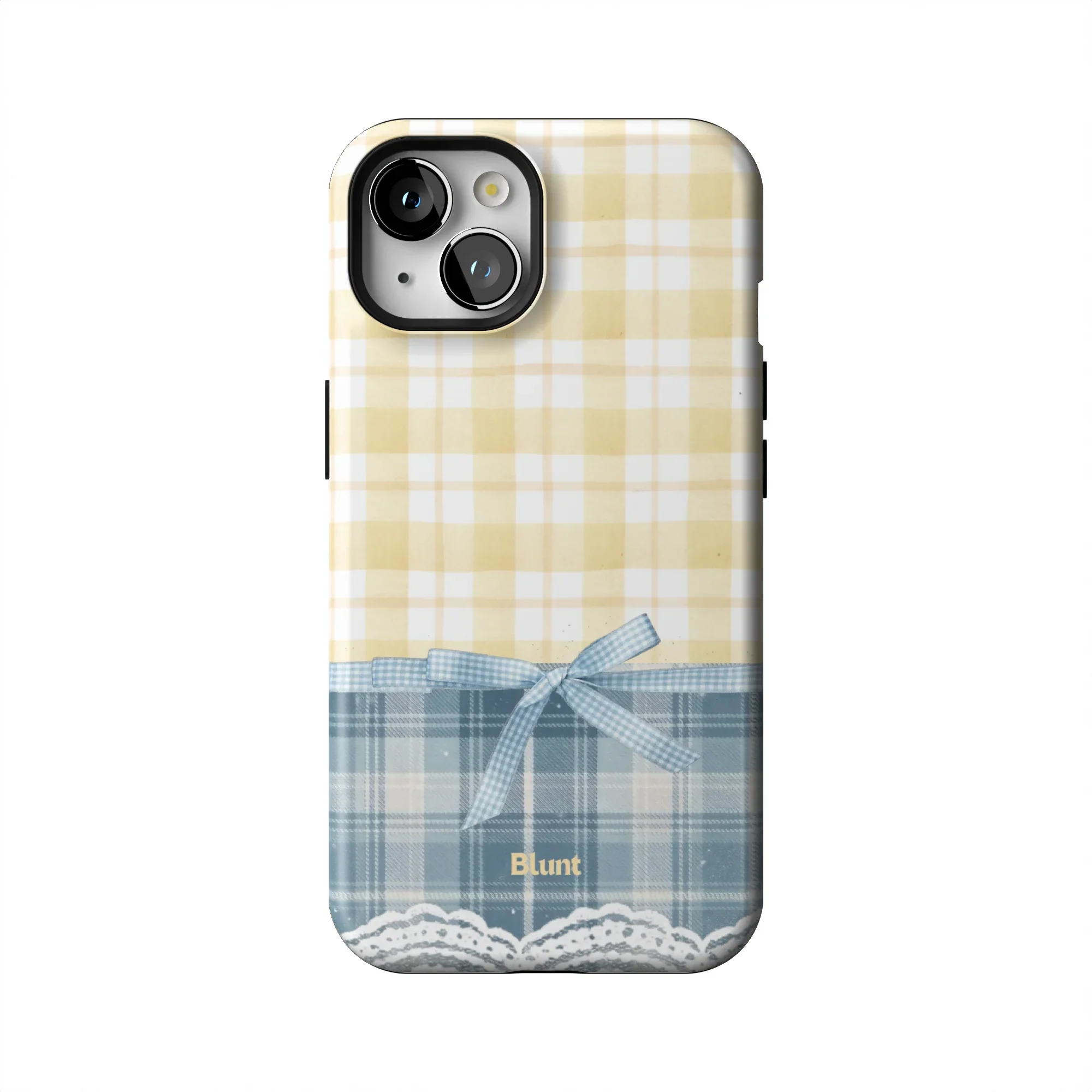 Blue Lemonplaid iPhone Case - Image 18