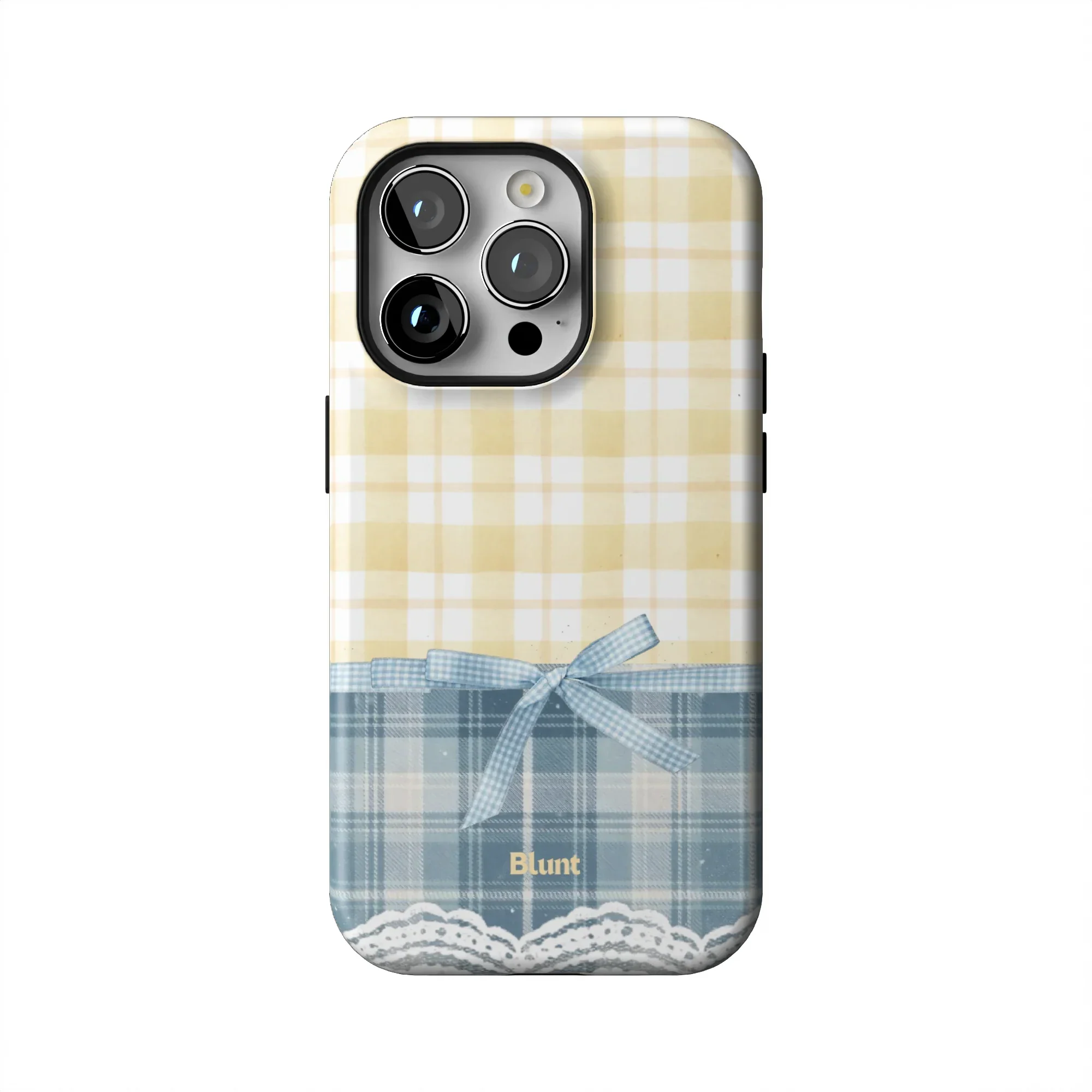 Blue Lemonplaid iPhone Case - Image 43