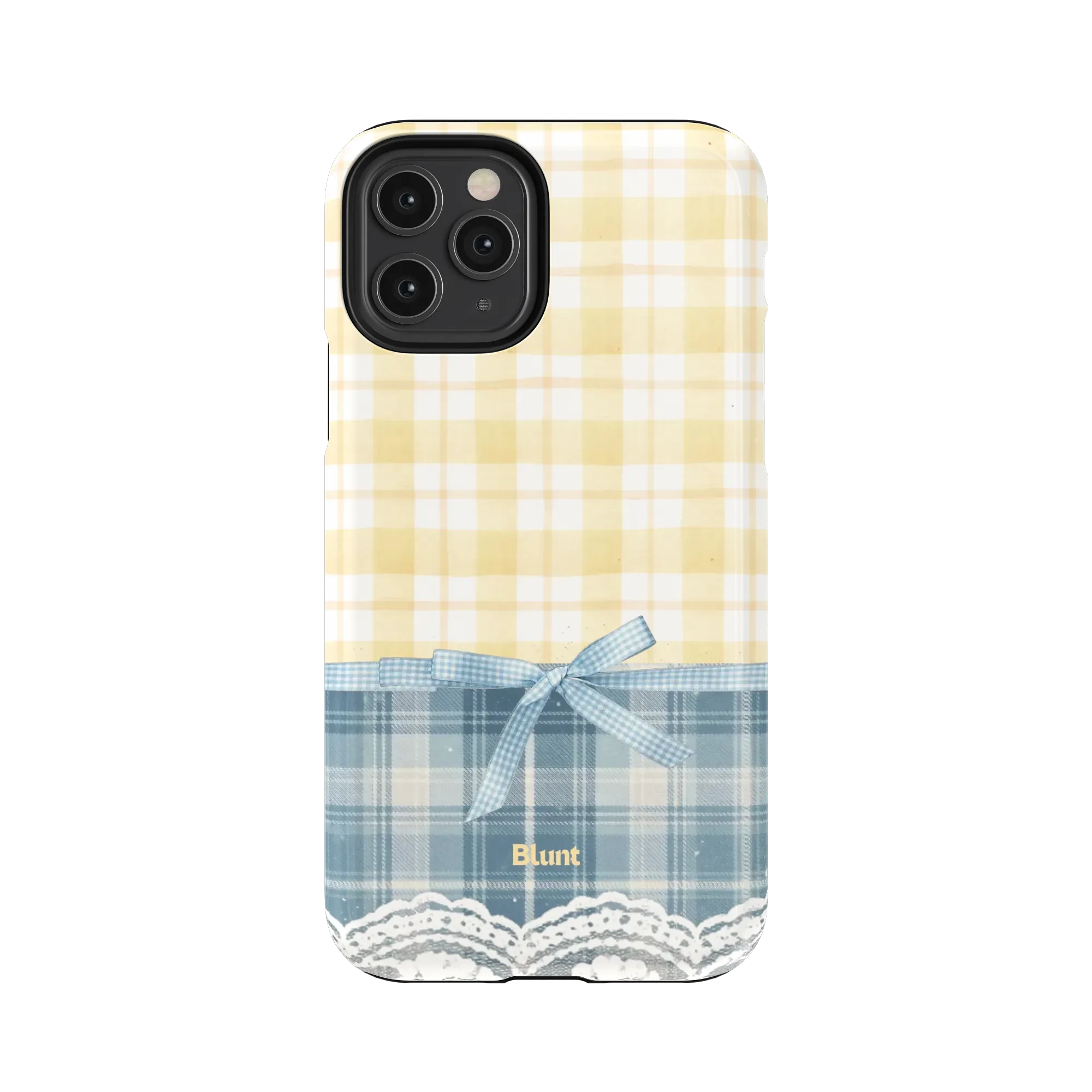 Blue Lemonplaid iPhone Case - Image 55