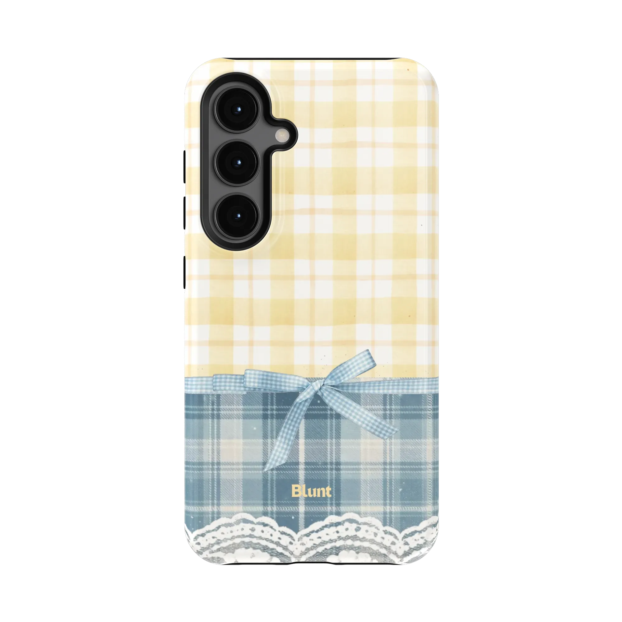 Blue Lemonplaid Samsung Case - Image 4