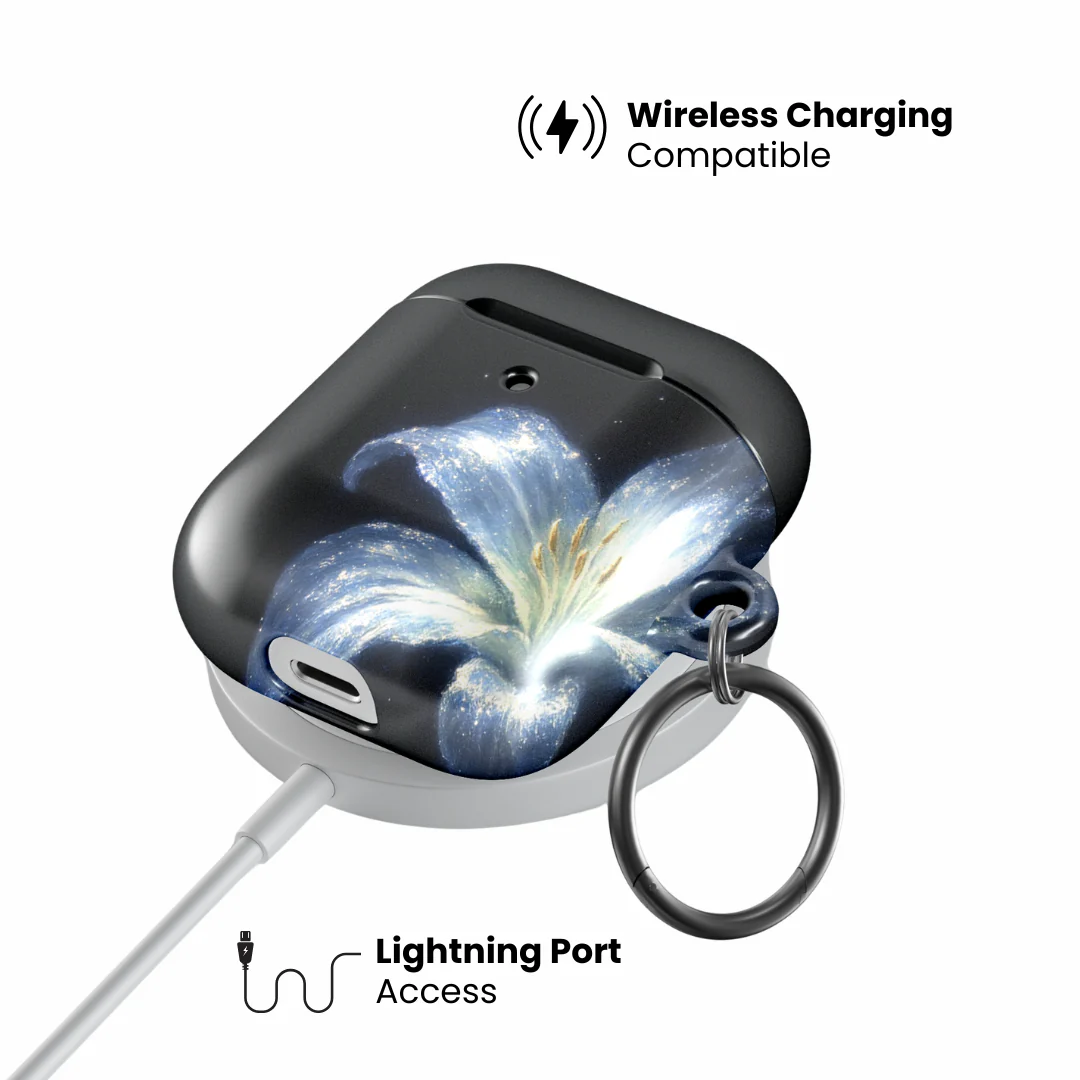 Blue Lilly AirPod Case - Image 4