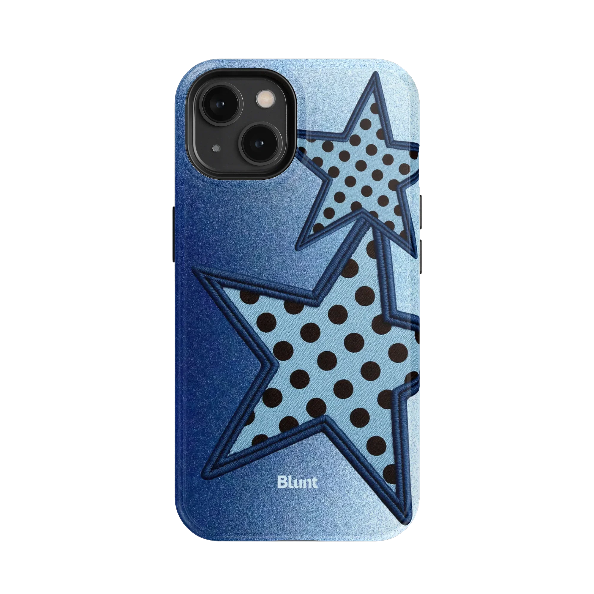 Blue Polka Star iPhone Case - Image 13