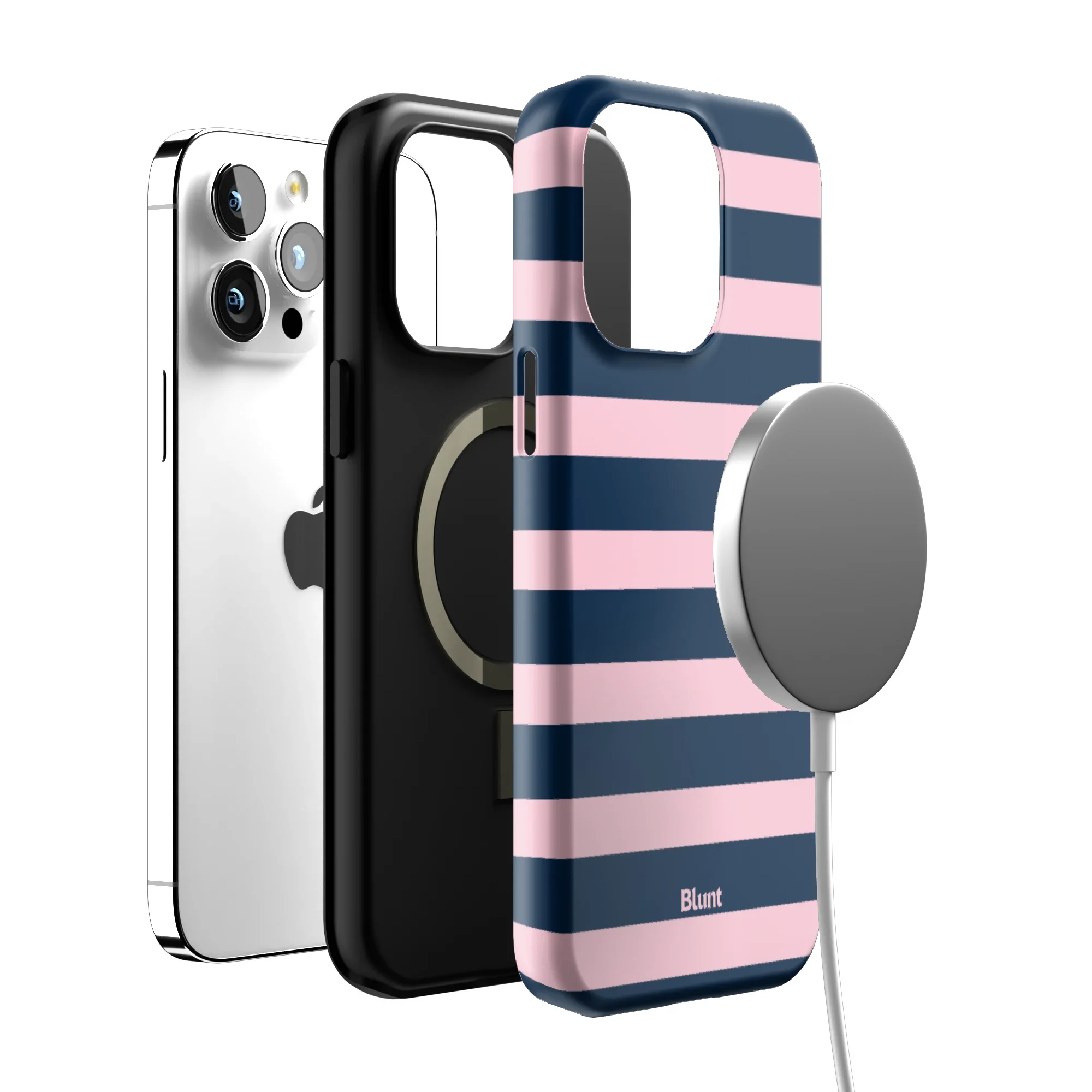 Blueberry Blush Stripe iPhone Case - Image 102