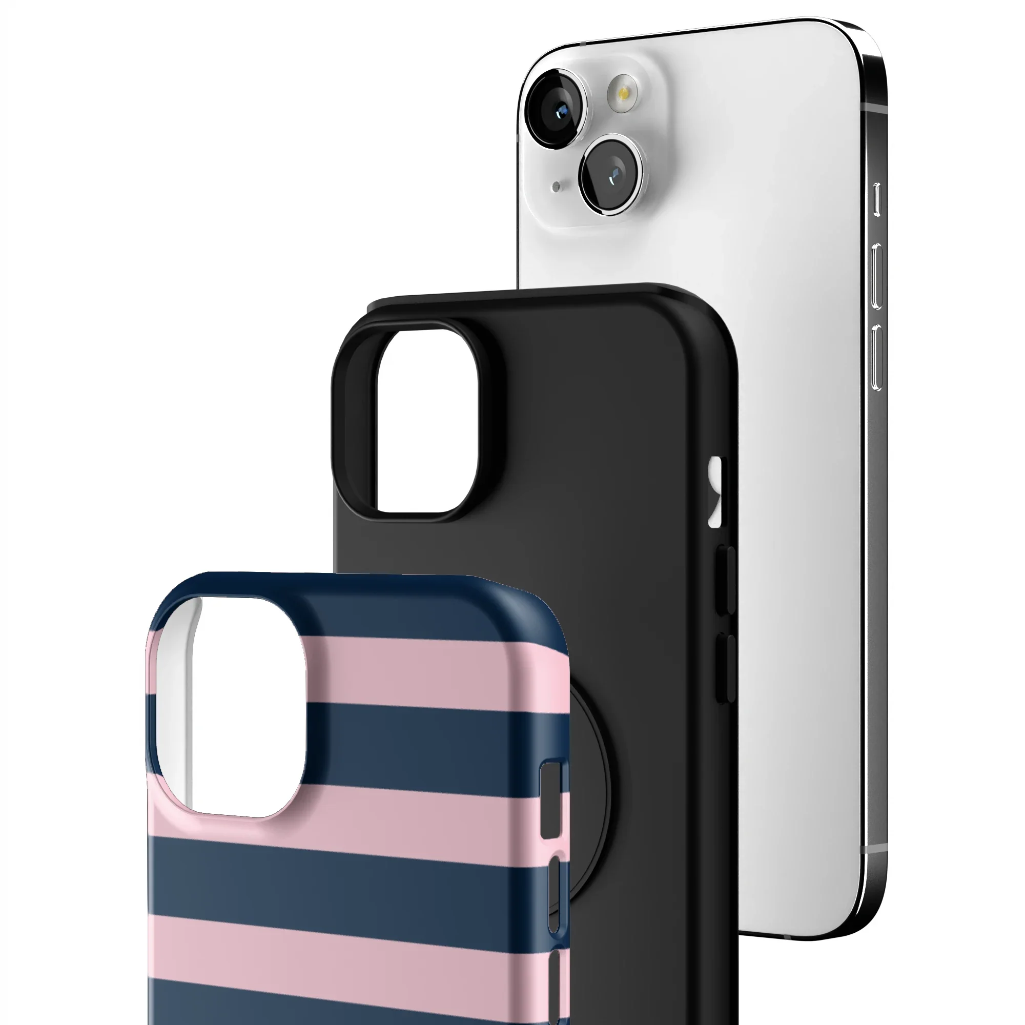 Blueberry Blush Stripe iPhone Case - Image 105