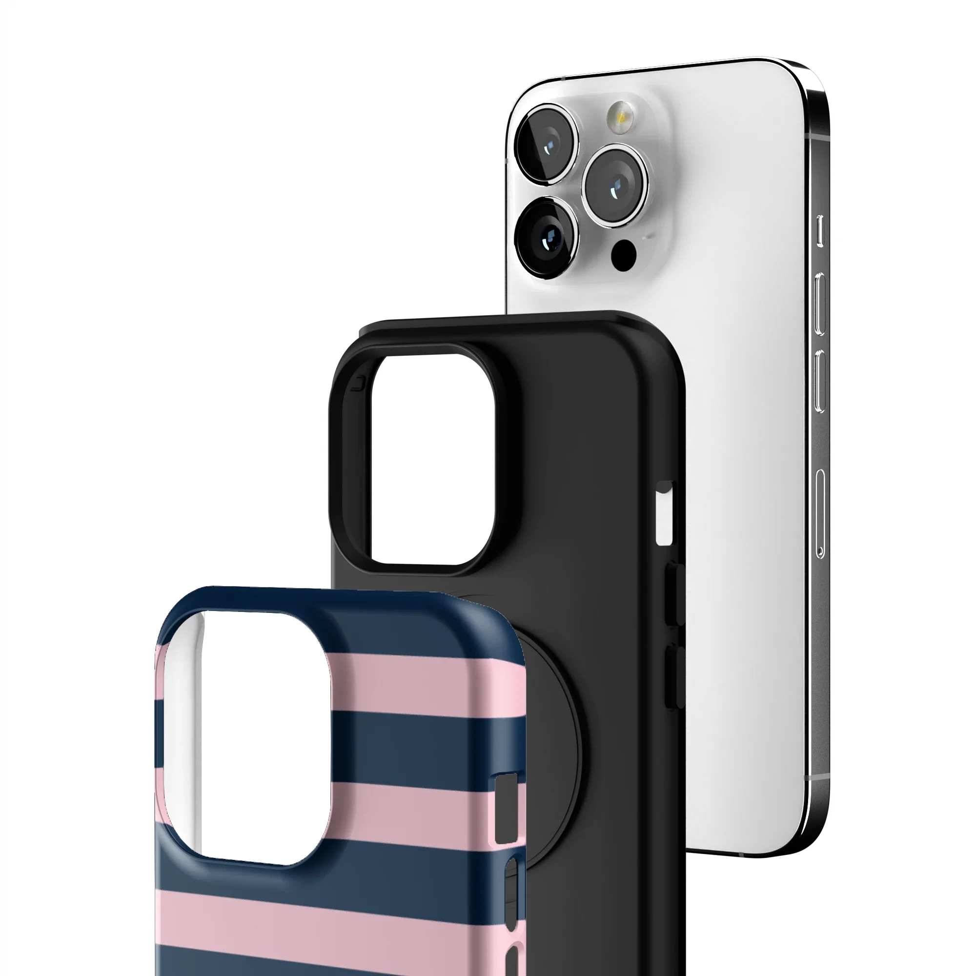 Blueberry Blush Stripe iPhone Case - Image 117