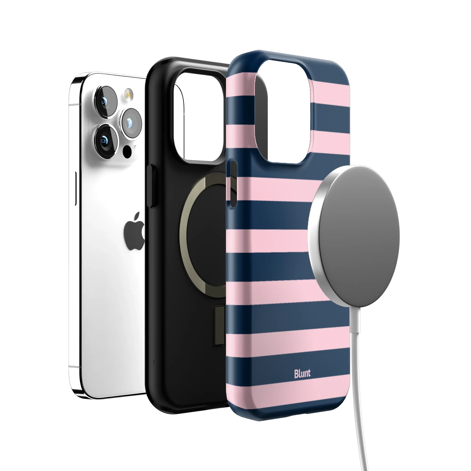 Blueberry Blush Stripe iPhone Case - Image 120