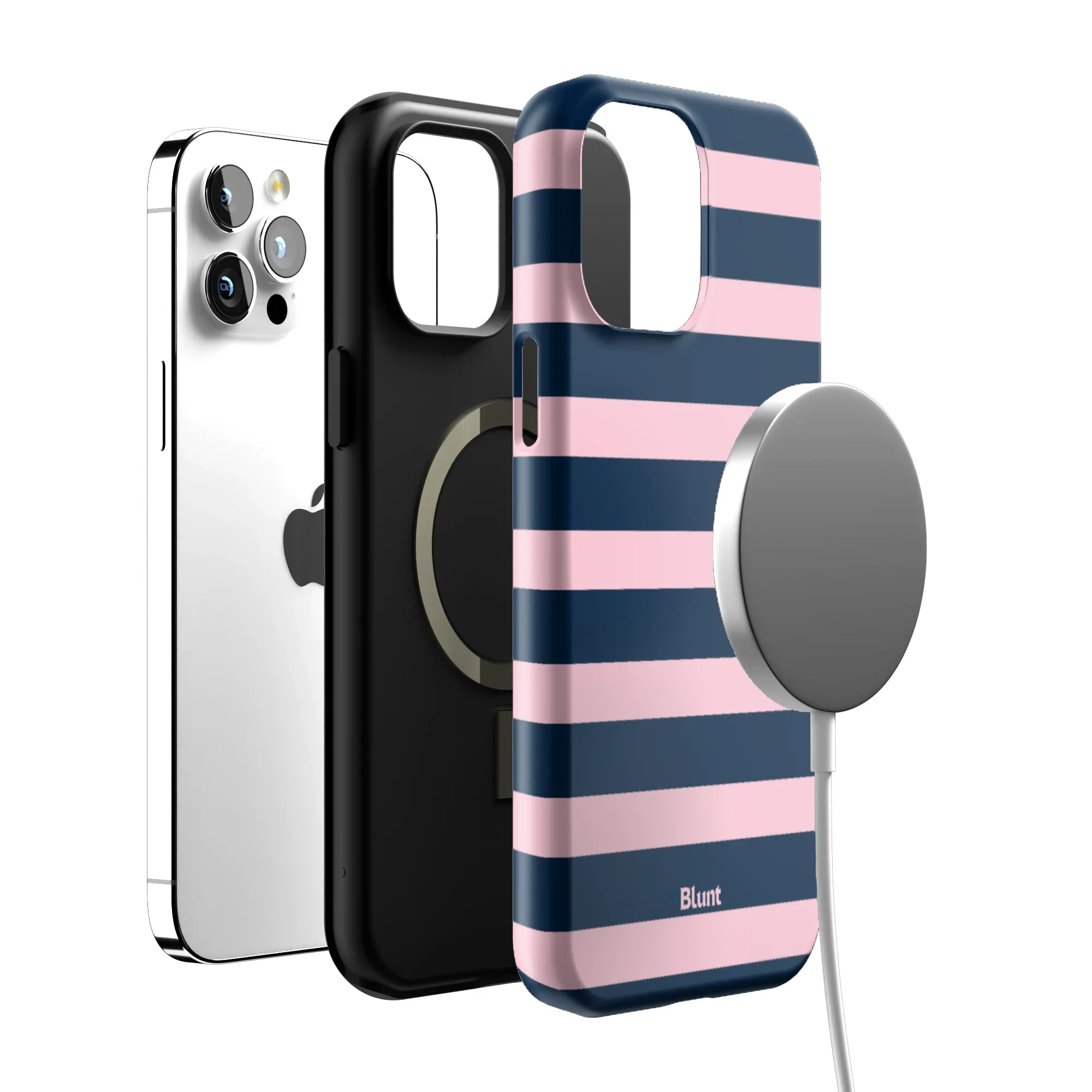 Blueberry Blush Stripe iPhone Case - Image 150