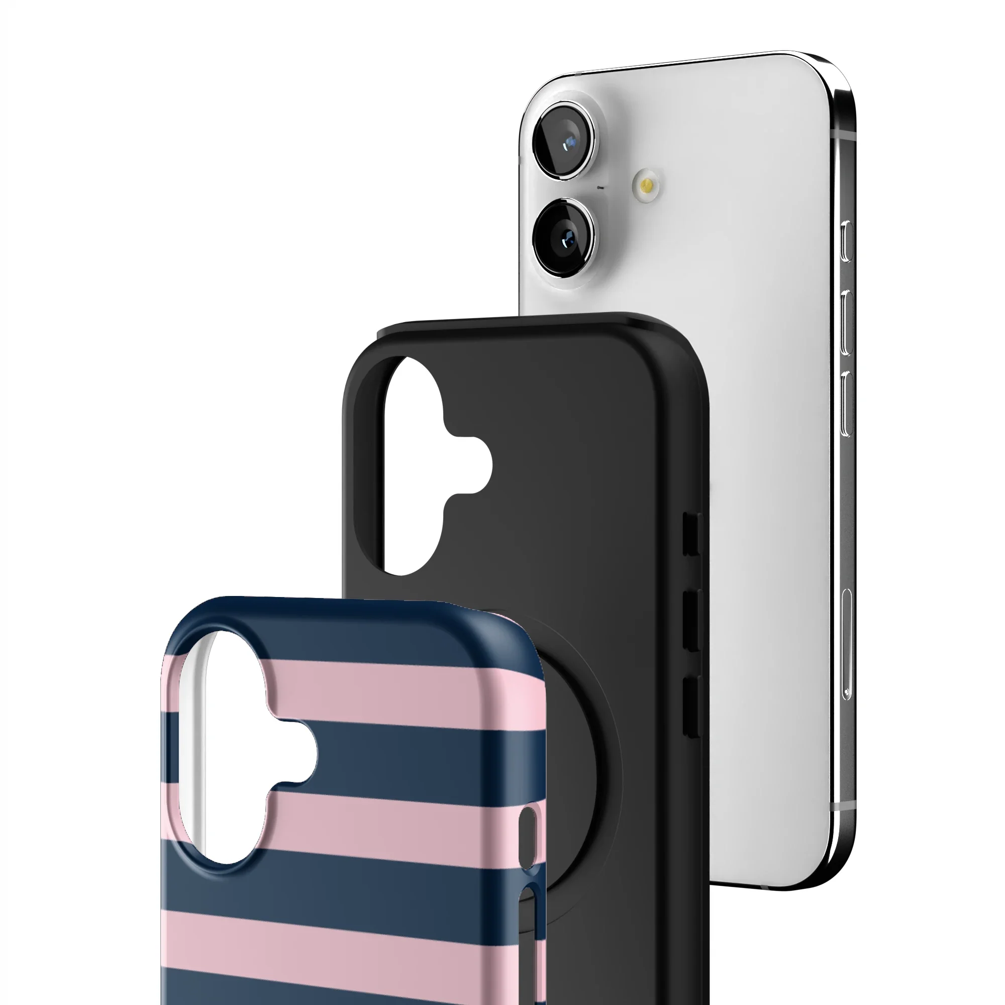 Blueberry Blush Stripe iPhone Case - Image 3