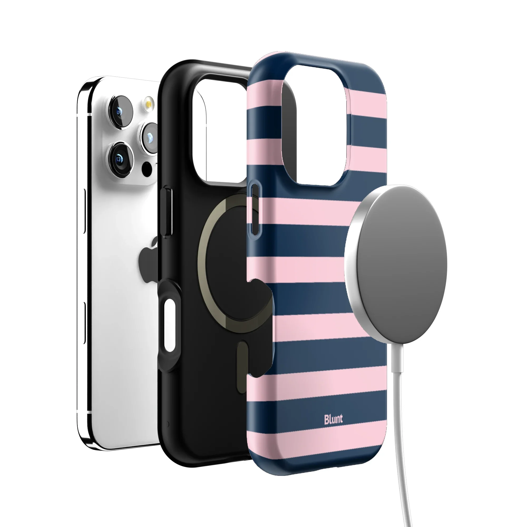 Blueberry Blush Stripe iPhone Case - Image 42