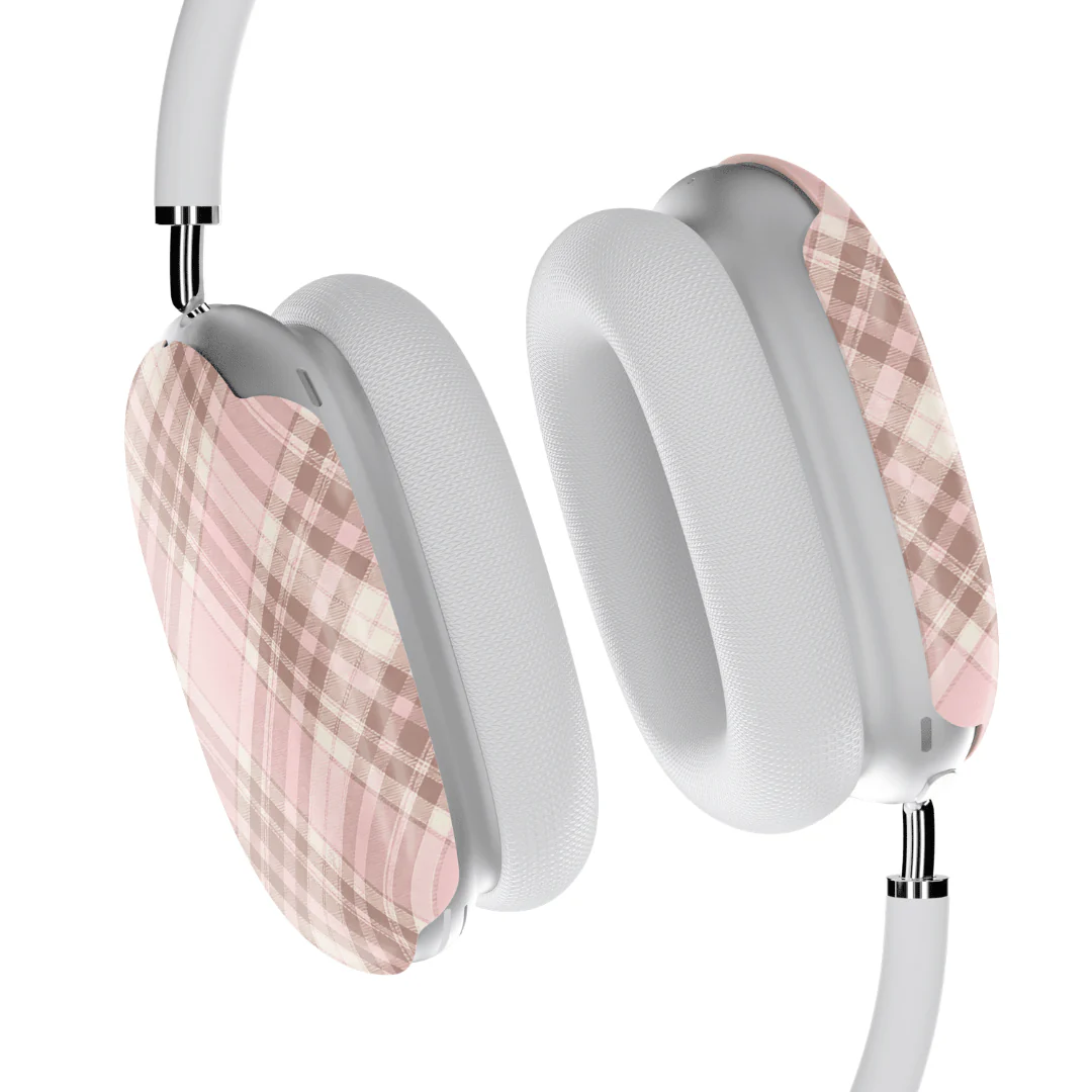 Blush Plaid AirPod Max Case - Image 2