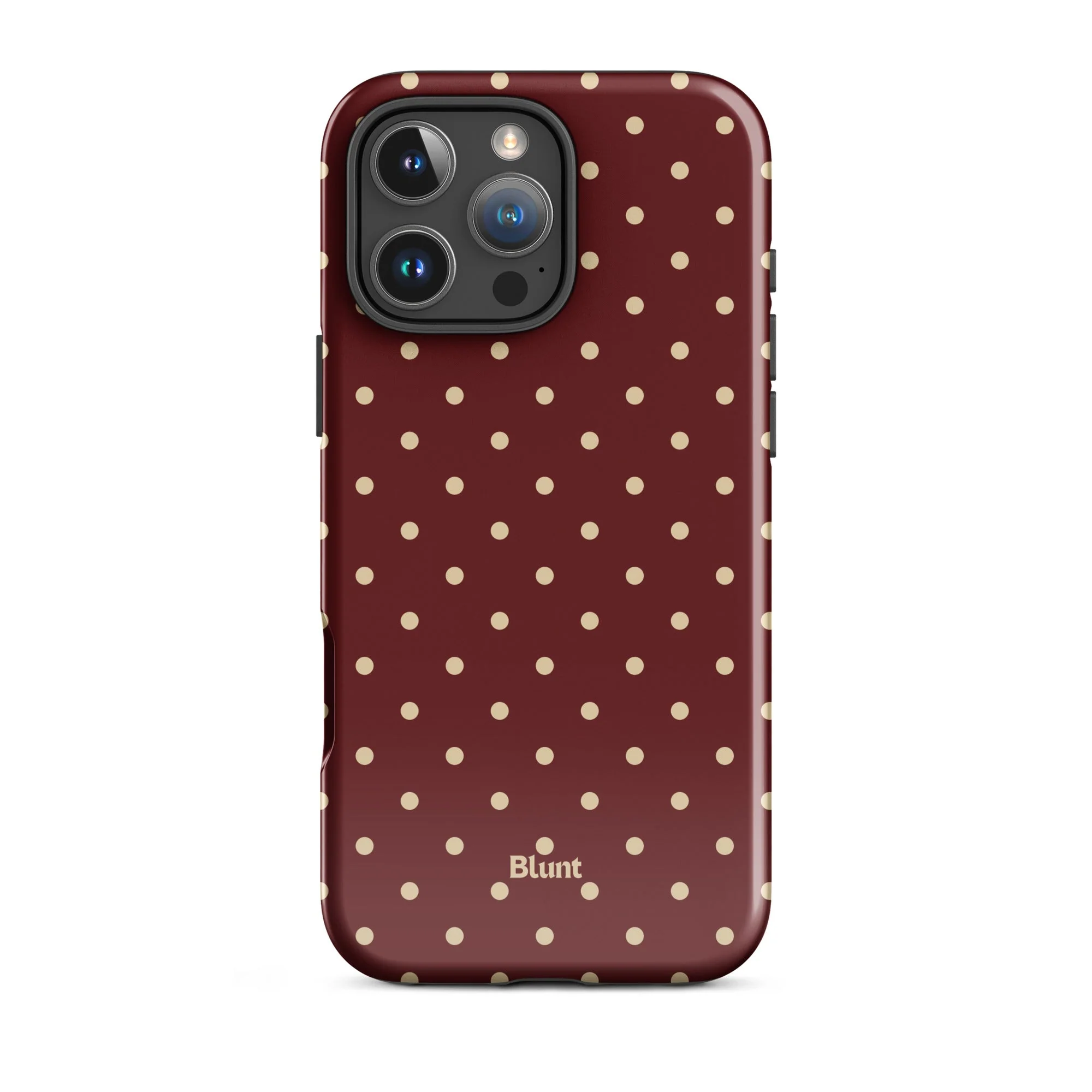 Burgundy Dot iPhone Case - Image 3