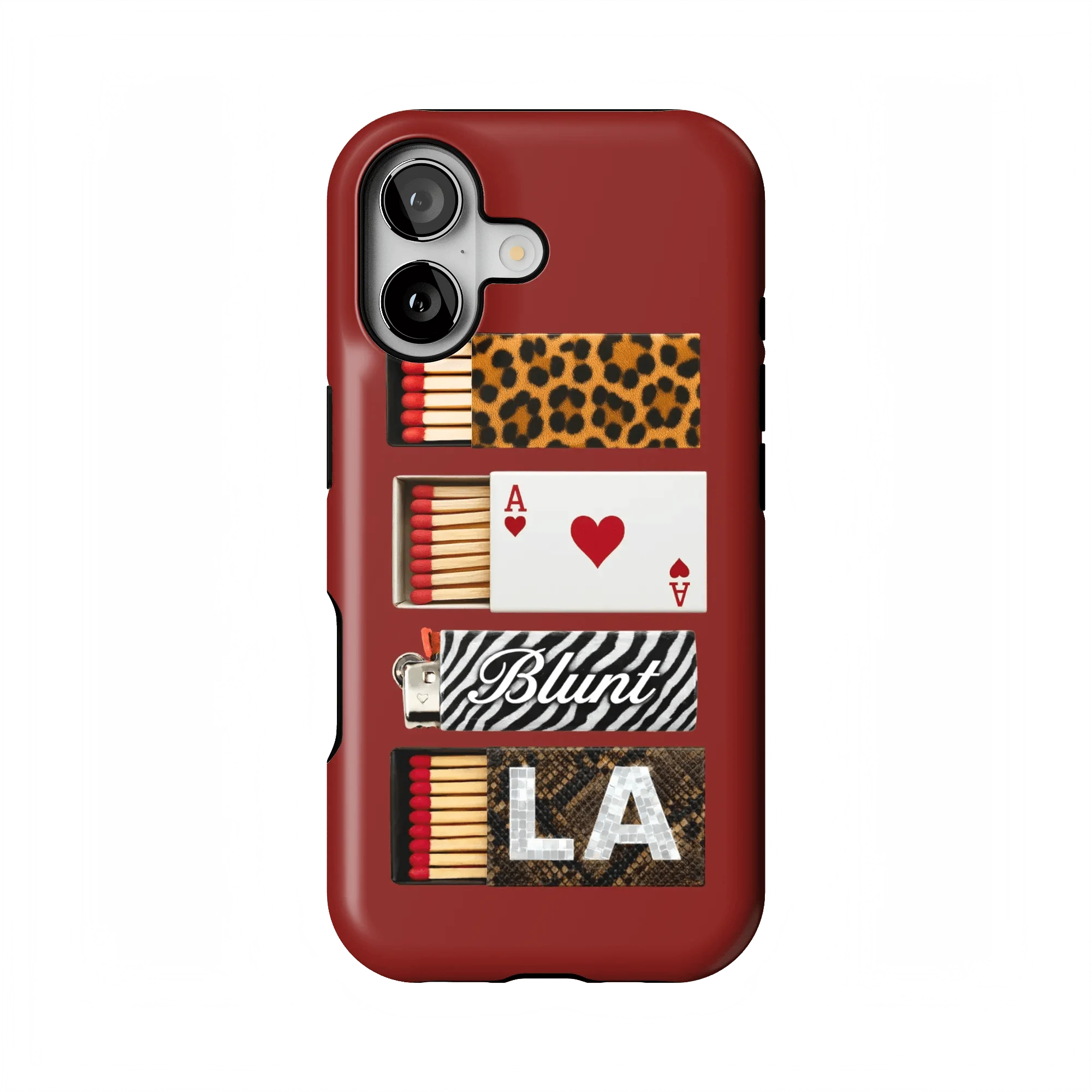 Burgundy Match iPhone Case