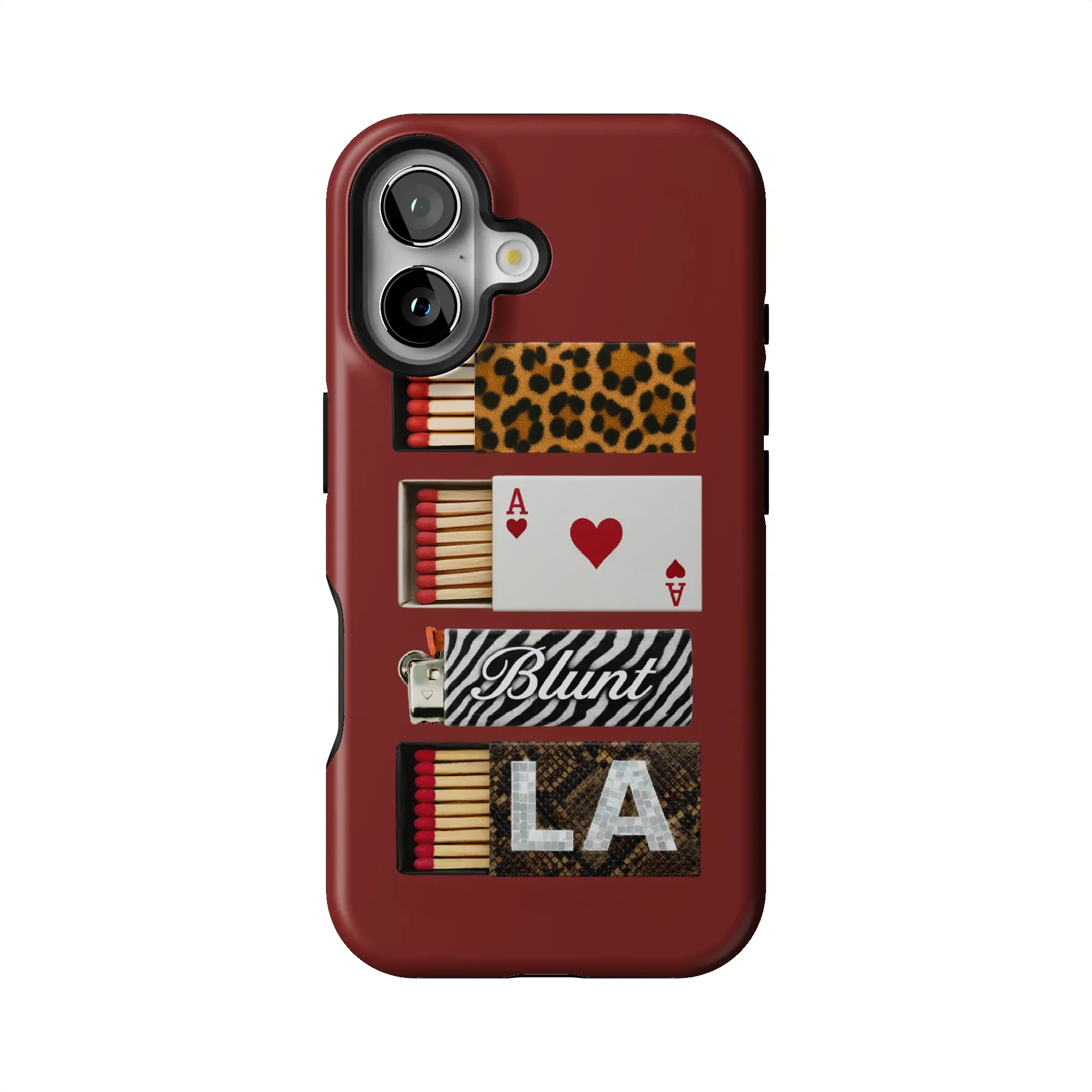 Burgundy Match iPhone Case - Image 36