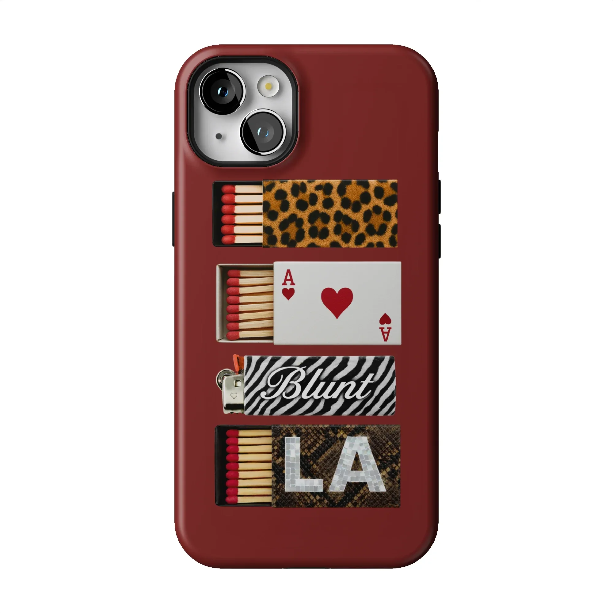 Burgundy Match iPhone Case - Image 47