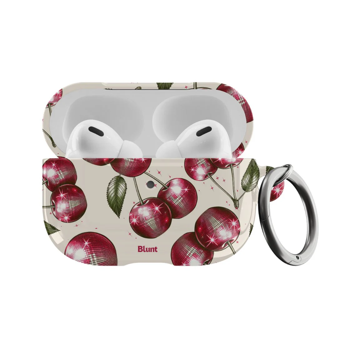 Cream Cherry Party Airpod Case - Image 2