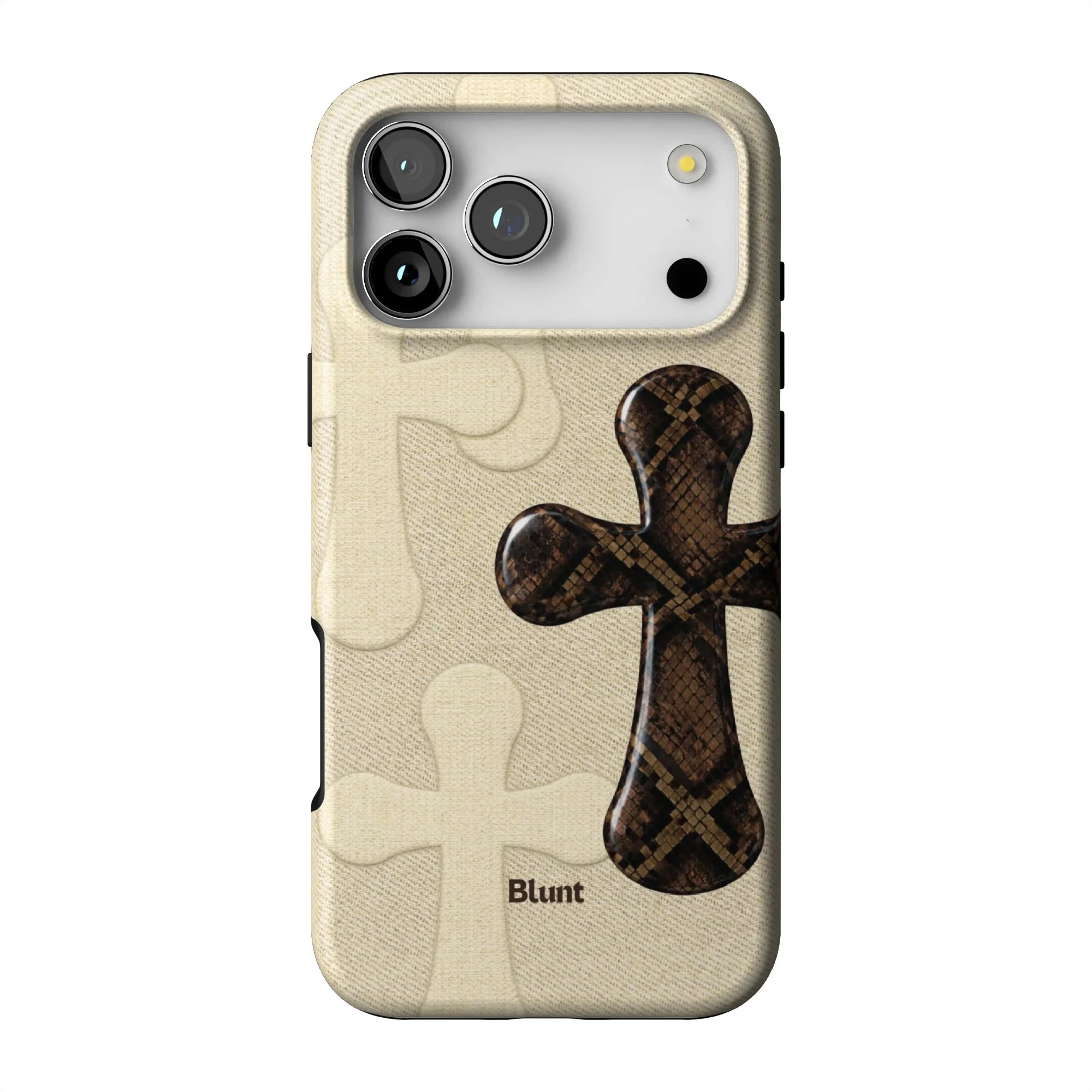 Cream Patch iPhone Case - Image 3