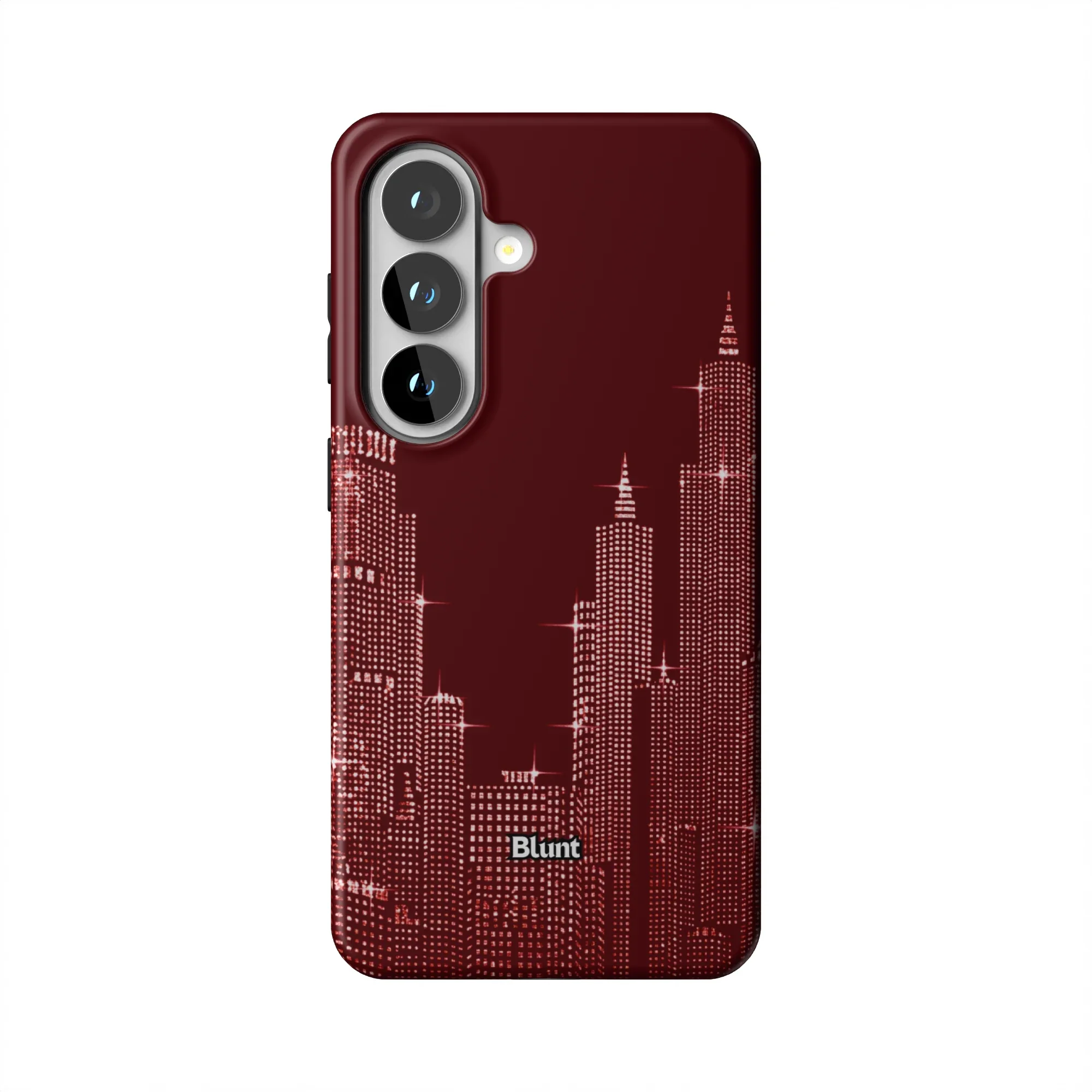 Crimson NYC Skyeline Samsung Phone Case - Image 2