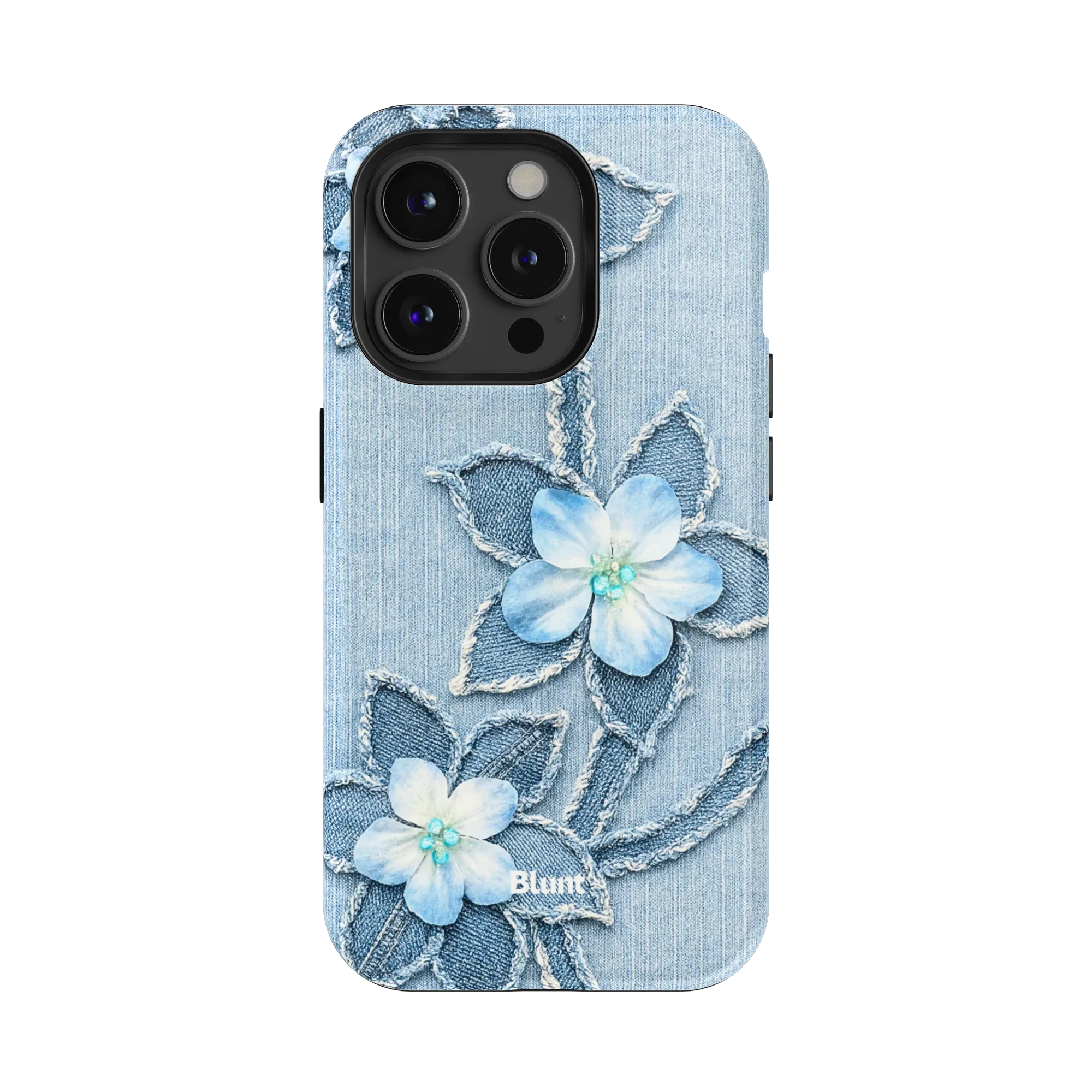 Denim Blue Bloom iPhone Case - Image 10