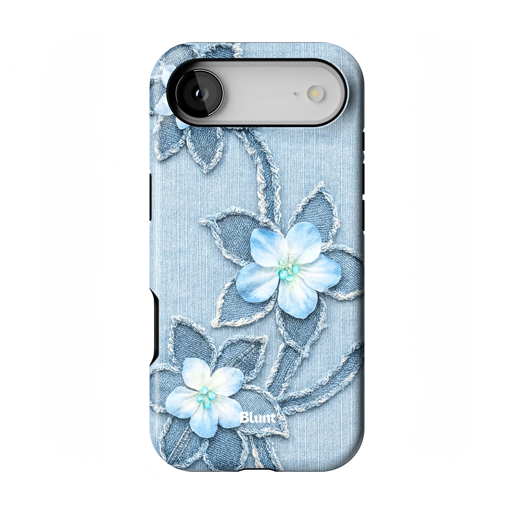 Denim Blue Bloom iPhone Case - Image 4