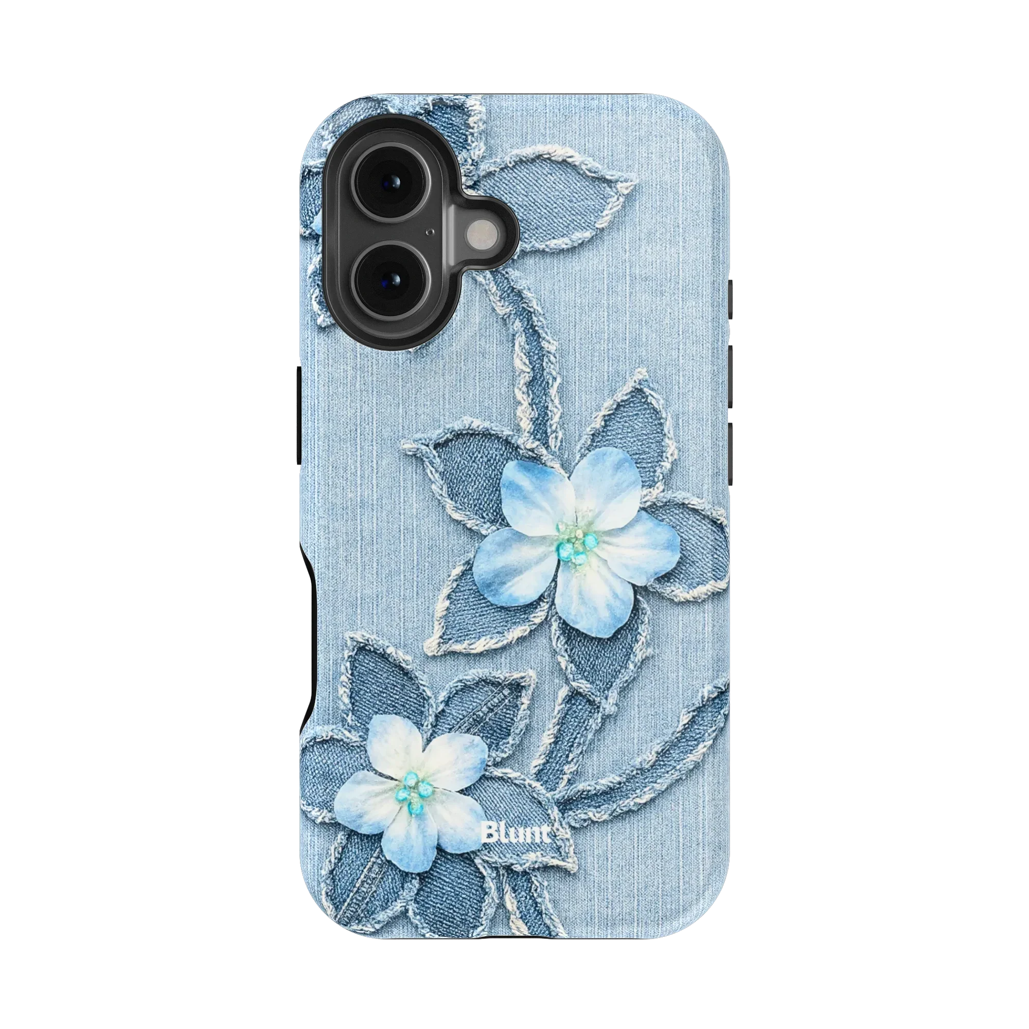 Denim Blue Bloom iPhone Case - Image 5