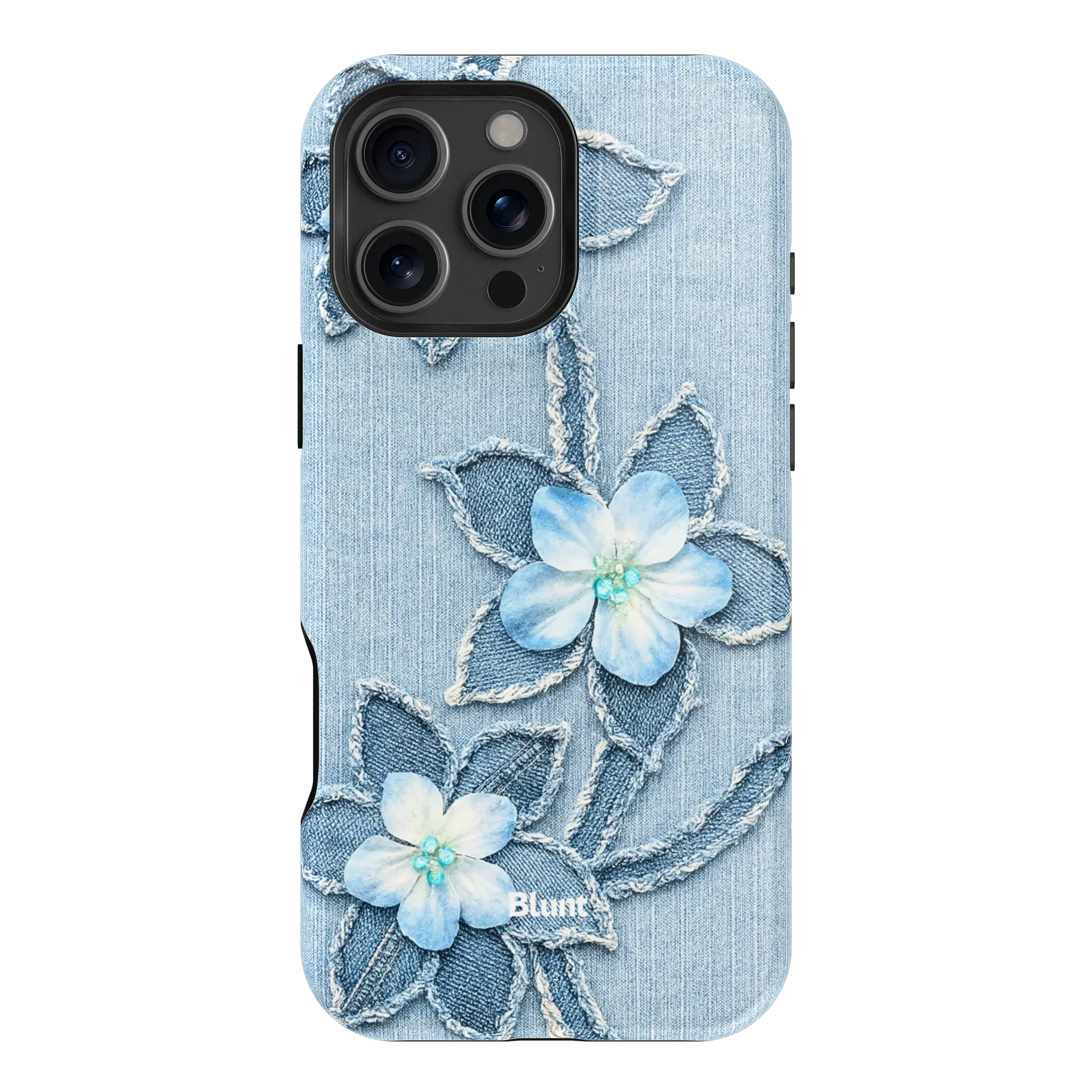 Denim Blue Bloom iPhone Case - Image 7