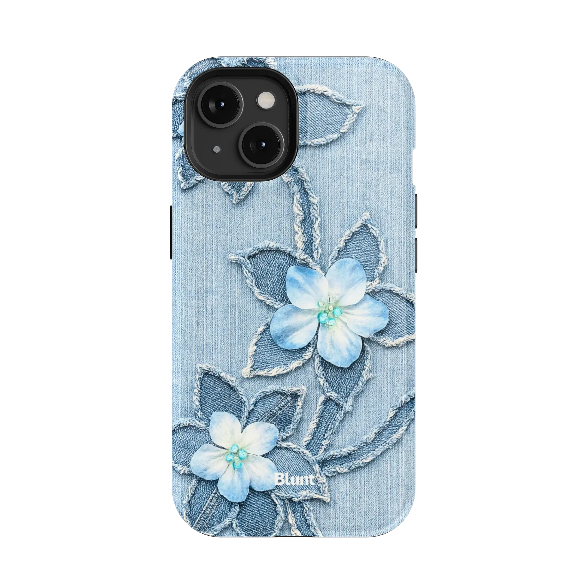 Denim Blue Bloom iPhone Case - Image 9
