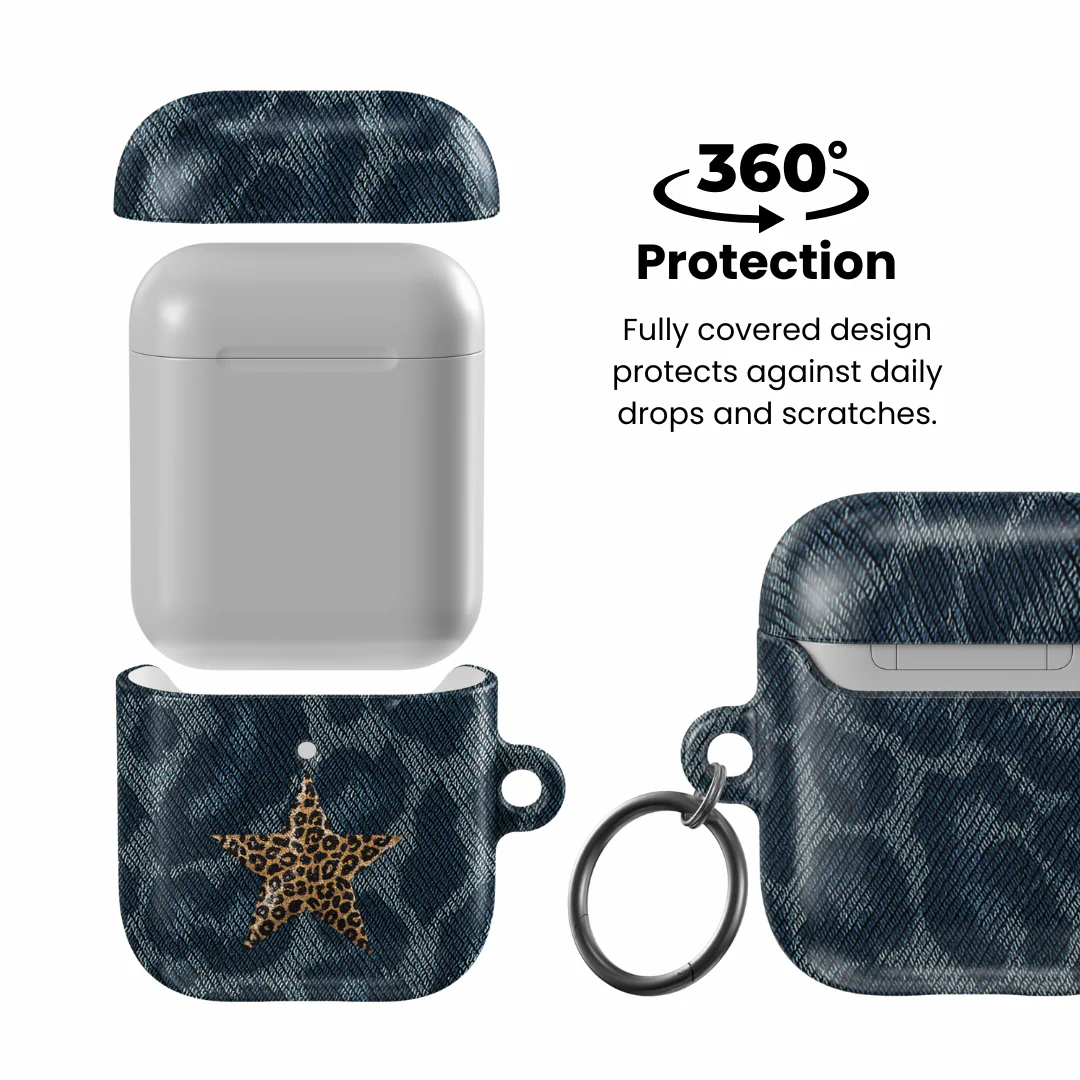 Denim Cheetah AirPod Case - Image 2