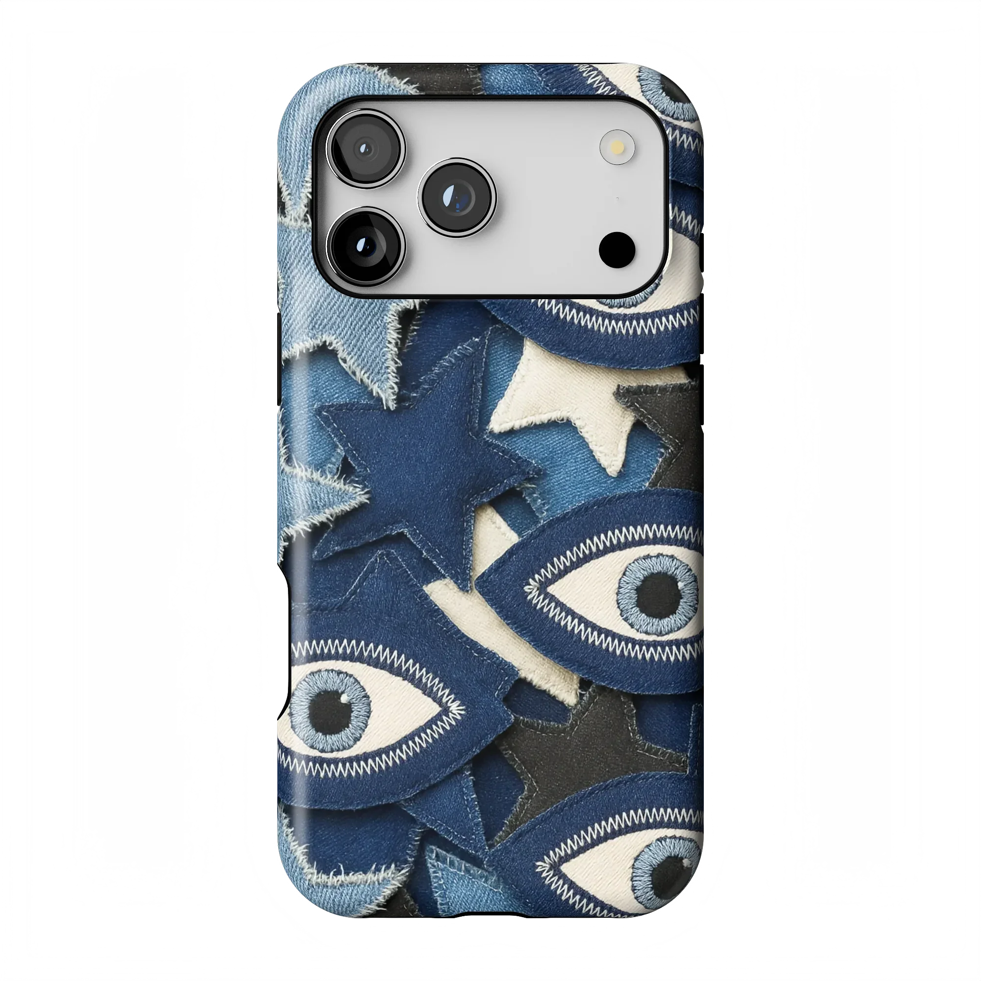 Evil Eye Denim iPhone Case - Image 3