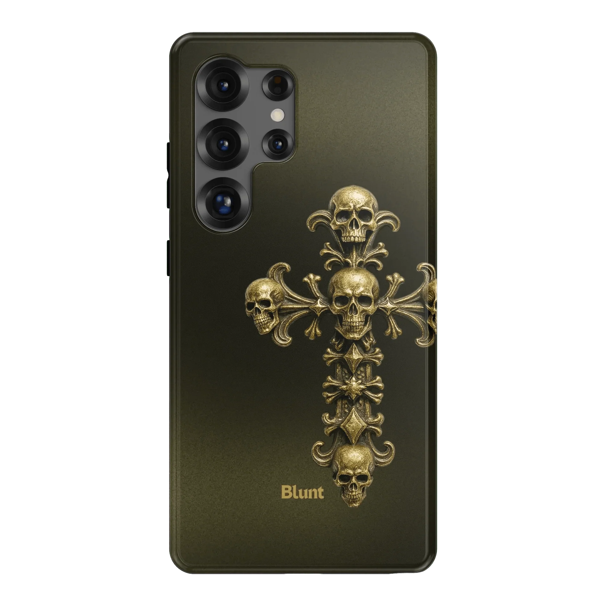 Gold Skull Cross Samsung Case - Image 3