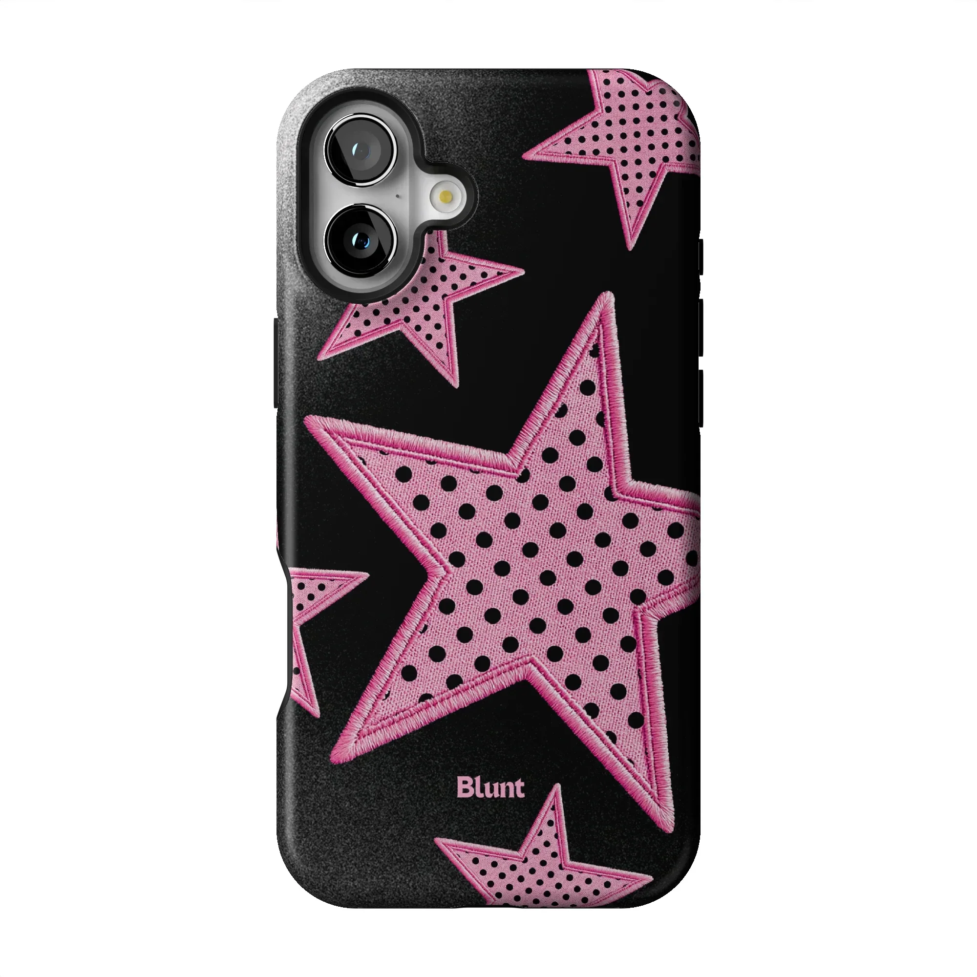 Midnight Pink Polka Star iPhone Case - Image 38