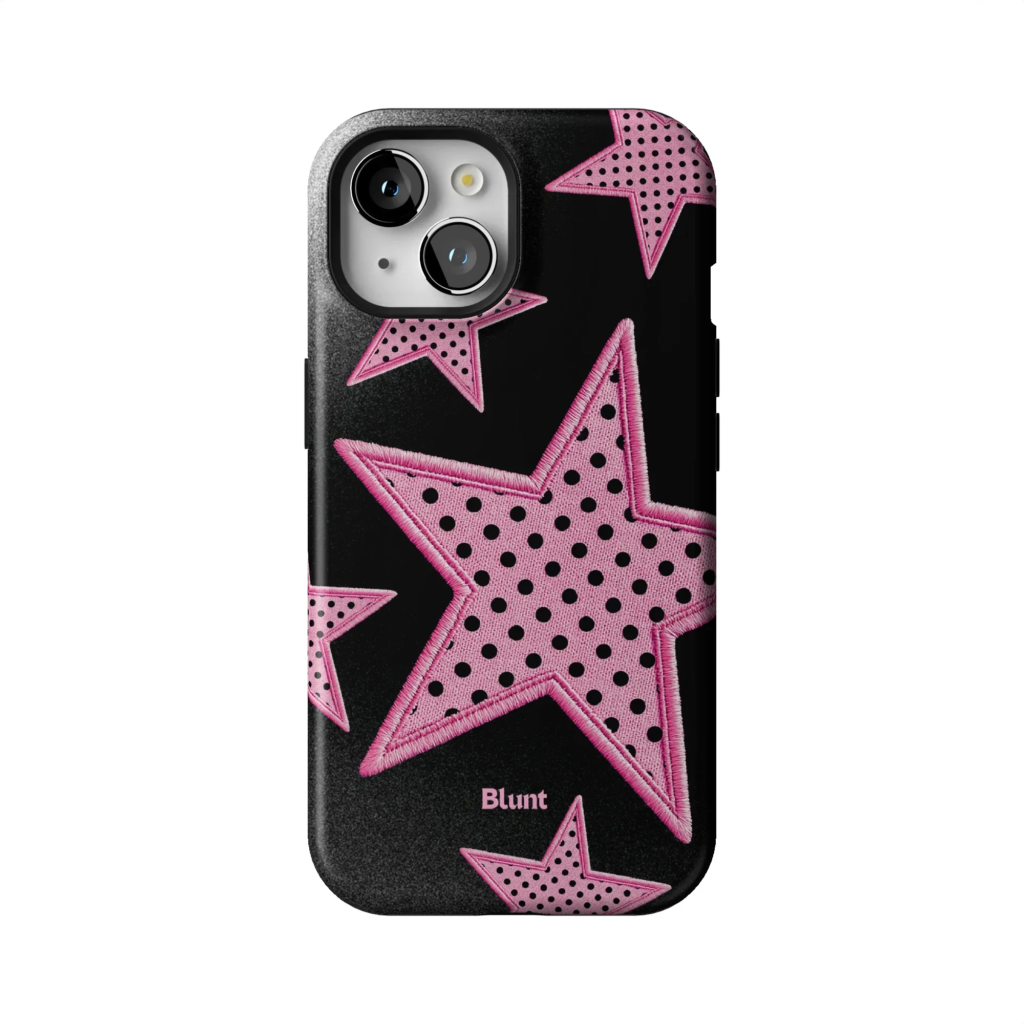 Midnight Pink Polka Star iPhone Case - Image 40