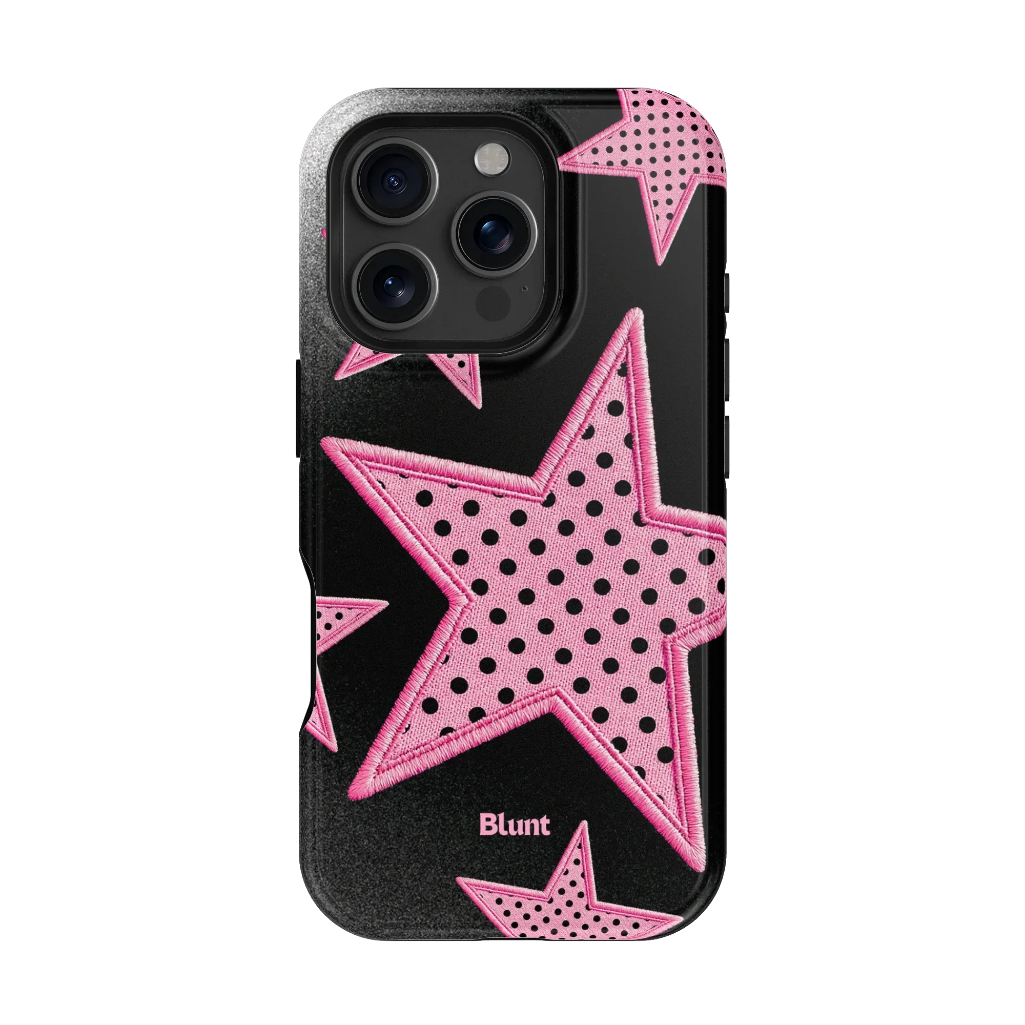 Midnight Pink Polka Star iPhone Case - Image 6