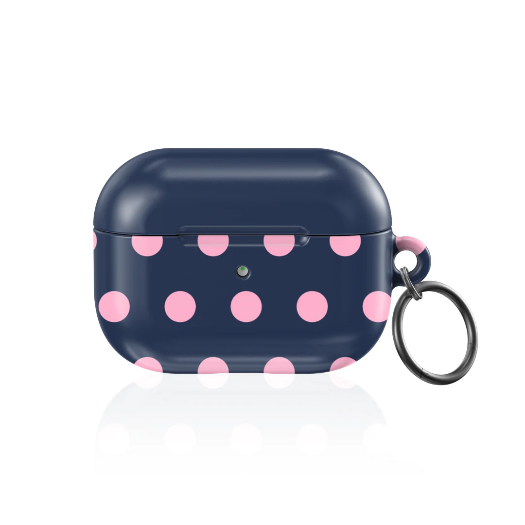 Navy Polka AirPod Case - Image 5