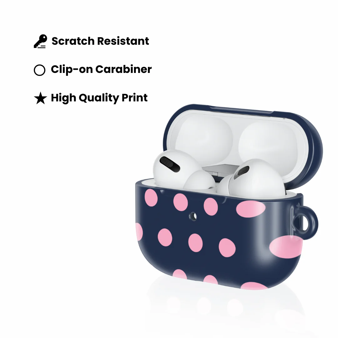 Navy Polka AirPod Case - Image 7