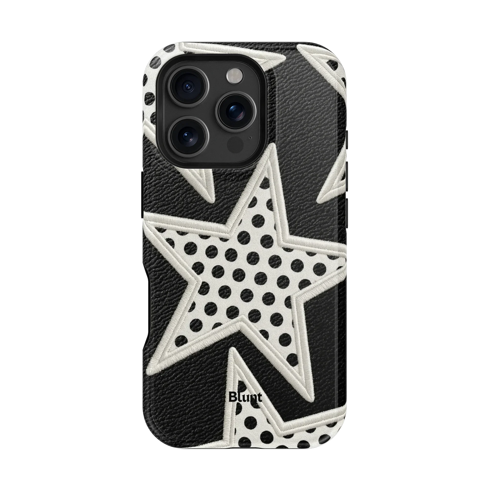 Noir Polka Star iPhone Case - Image 6