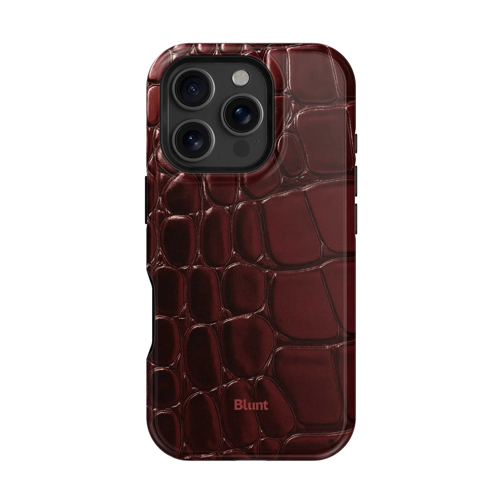 Oxblood Croc iPhone Case - Image 24