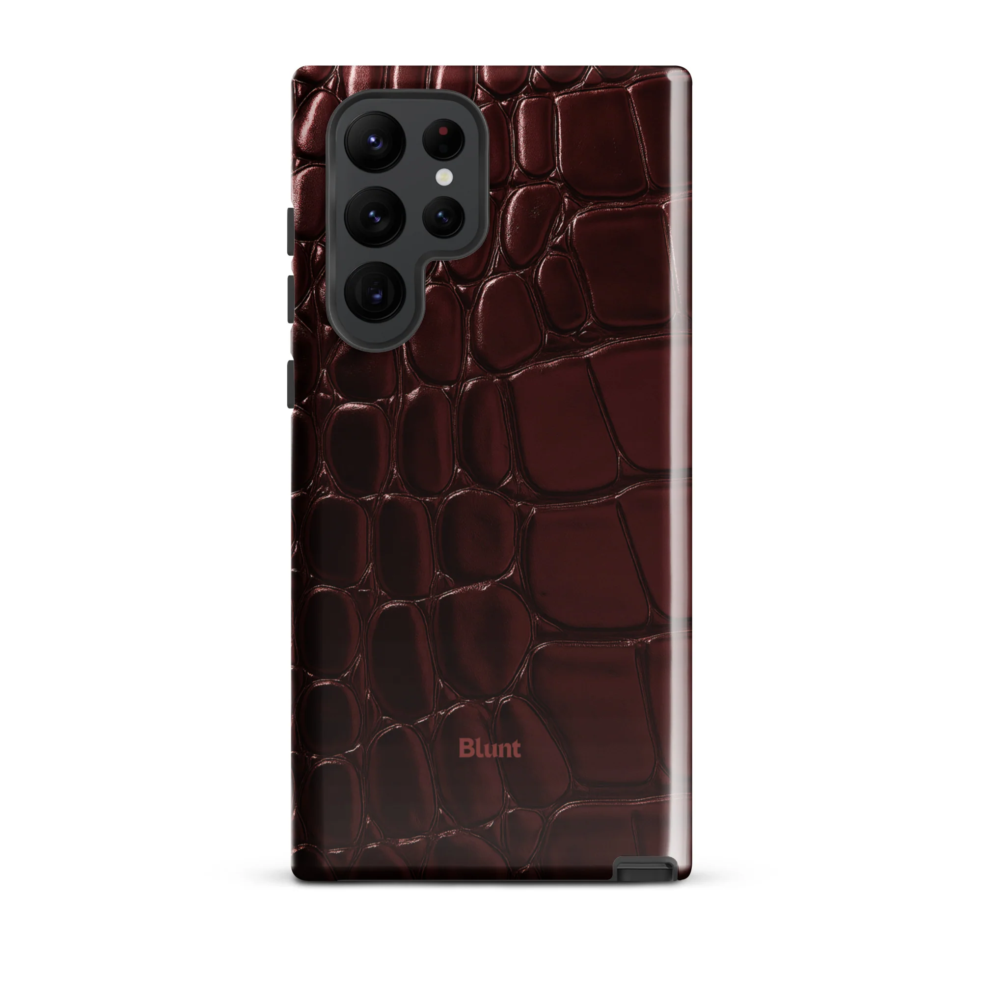 Oxblood Croc Samsung Case - Image 12