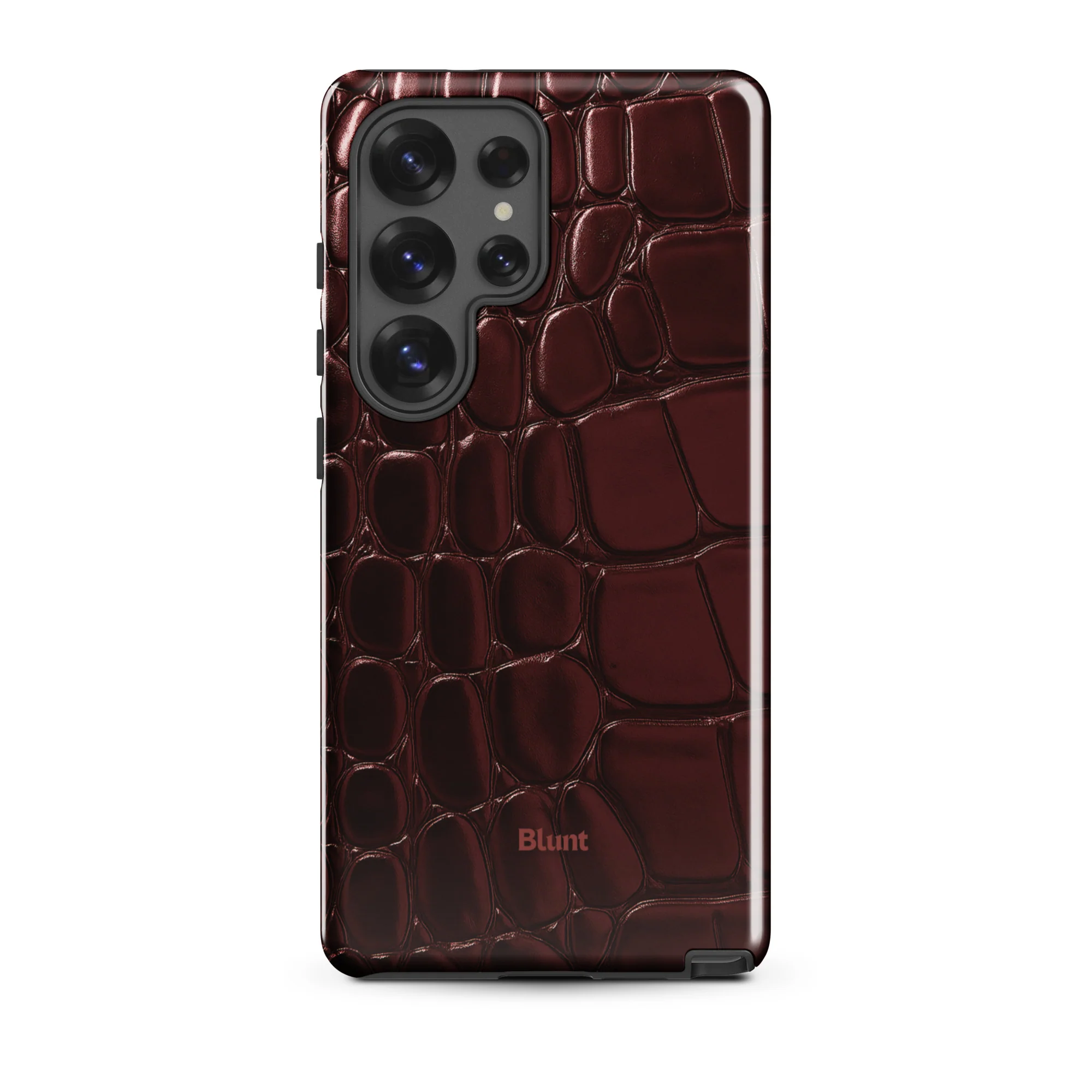 Oxblood Croc Samsung Case - Image 3