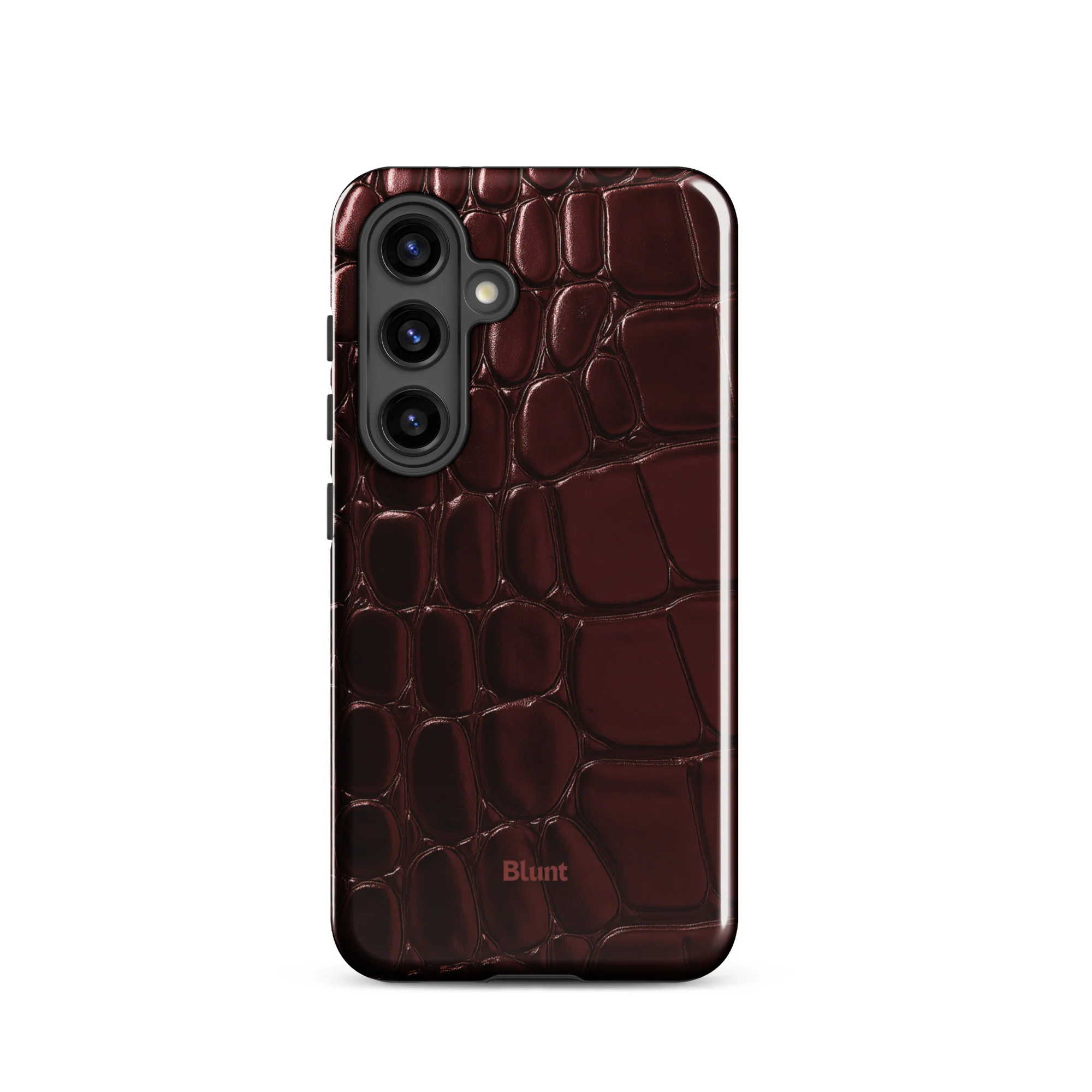 Oxblood Croc Samsung Case - Image 4