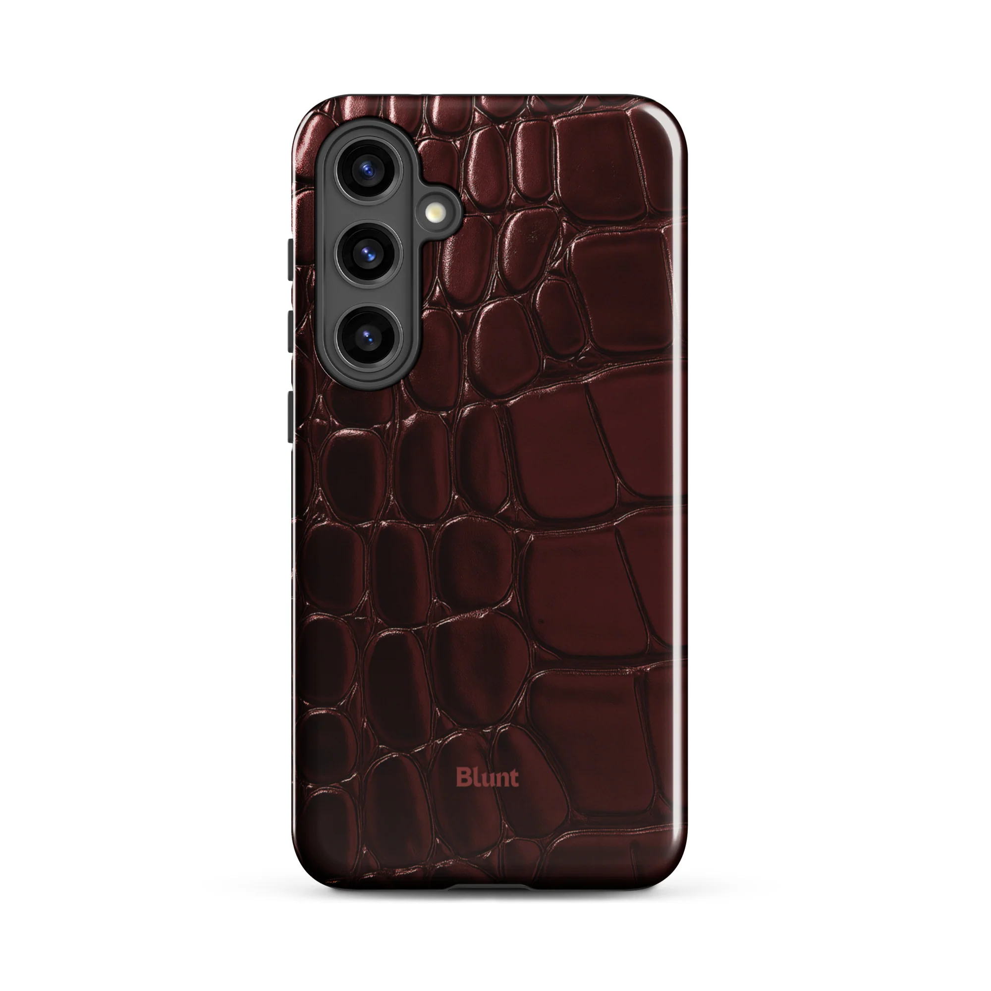 Oxblood Croc Samsung Case - Image 5
