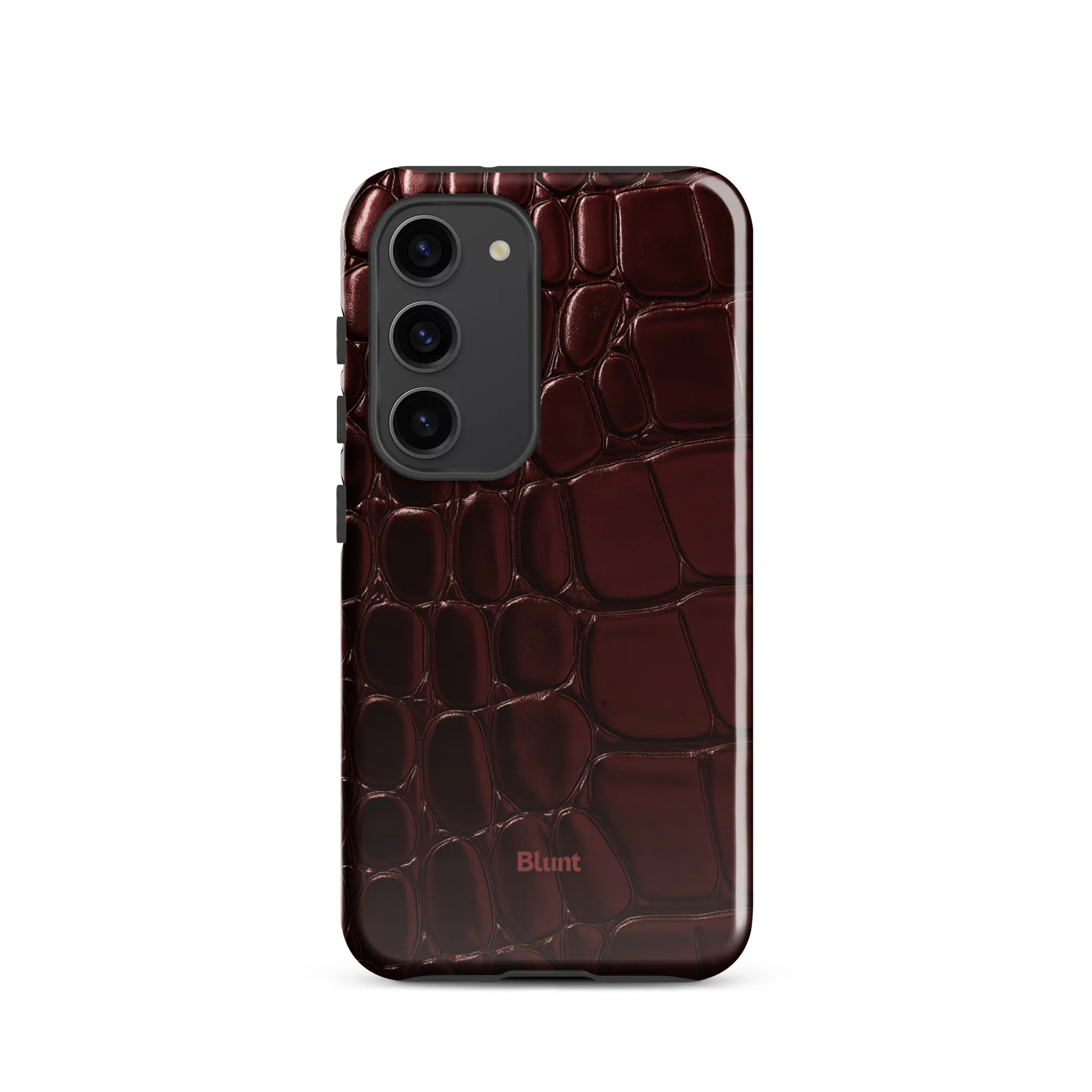 Oxblood Croc Samsung Case - Image 7
