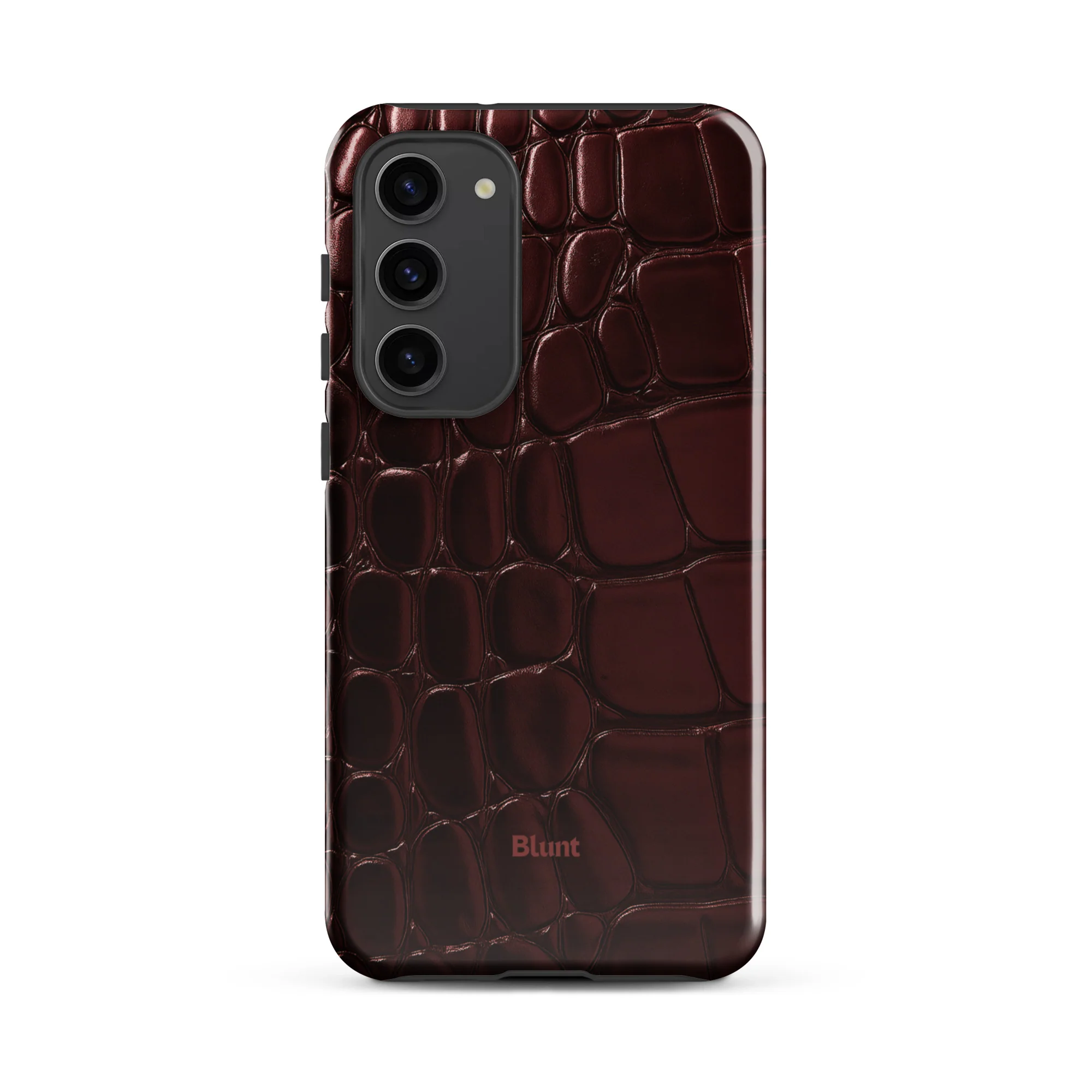 Oxblood Croc Samsung Case - Image 8