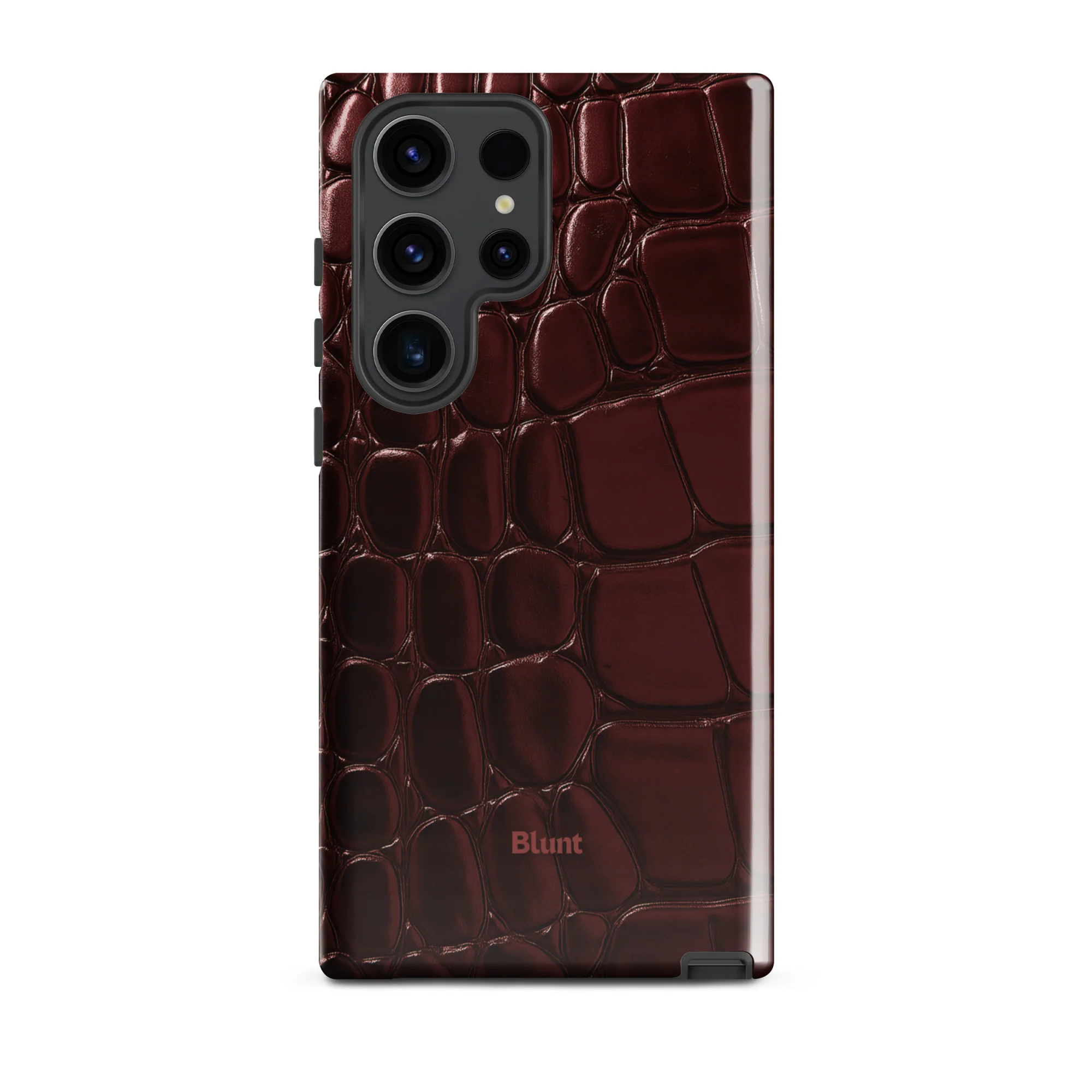 Oxblood Croc Samsung Case - Image 9