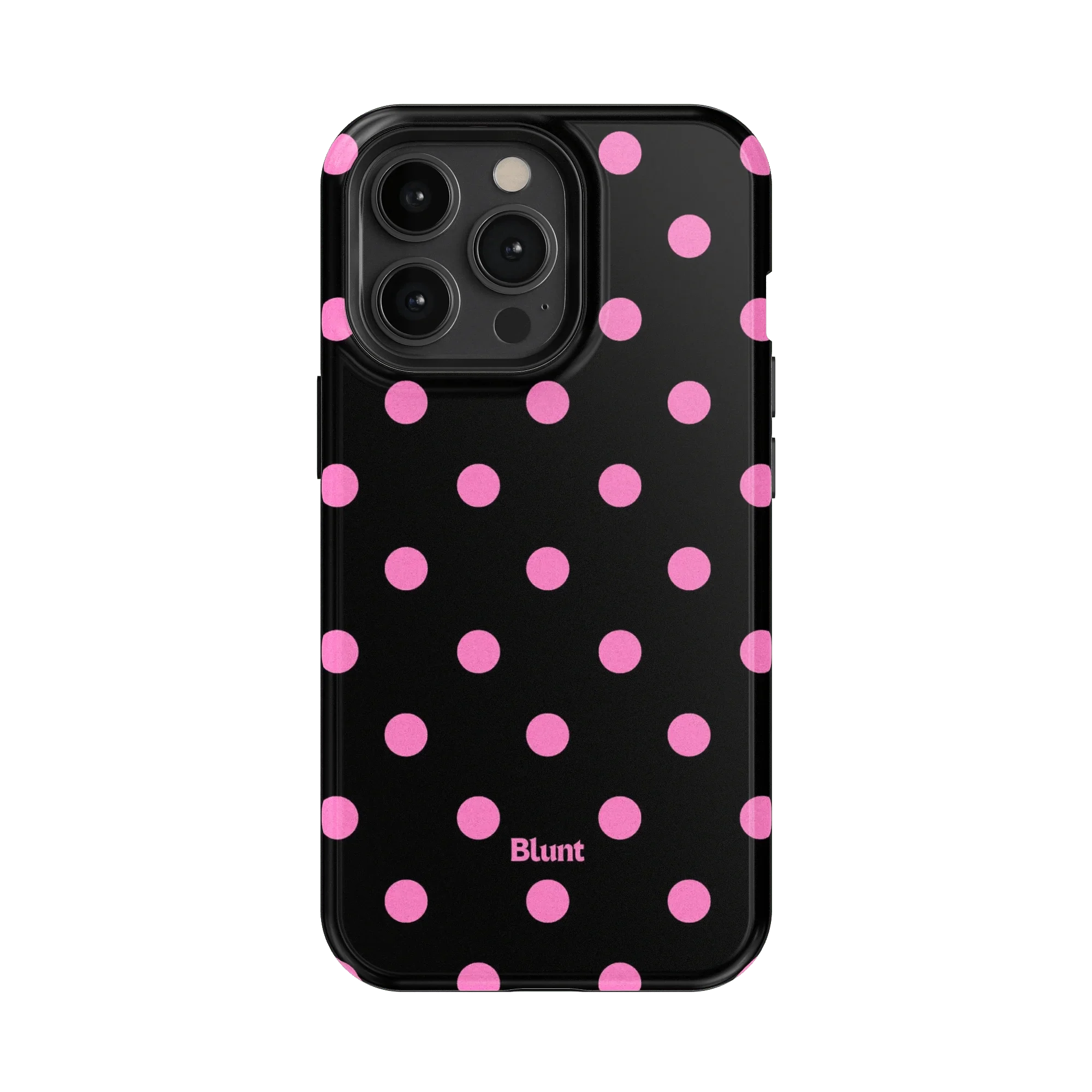 Pink and Black Polka iPhone Case - Image 19