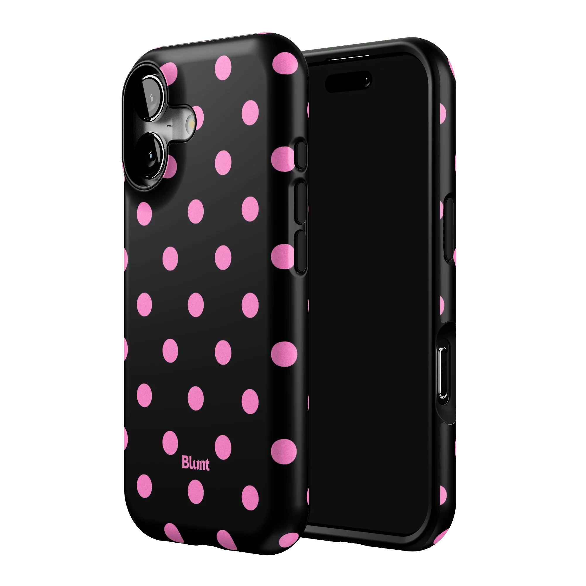 Pink and Black Polka iPhone Case - Image 29